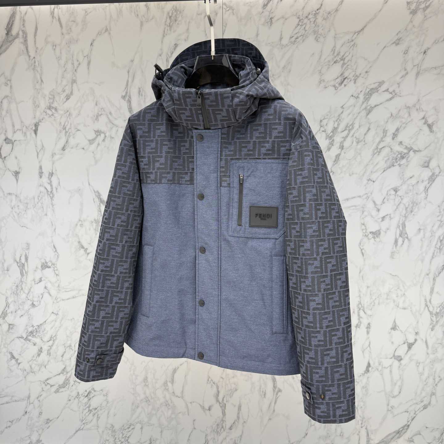 Fendi 'FF Denim Tech' Padded Jacket - DopestKickz