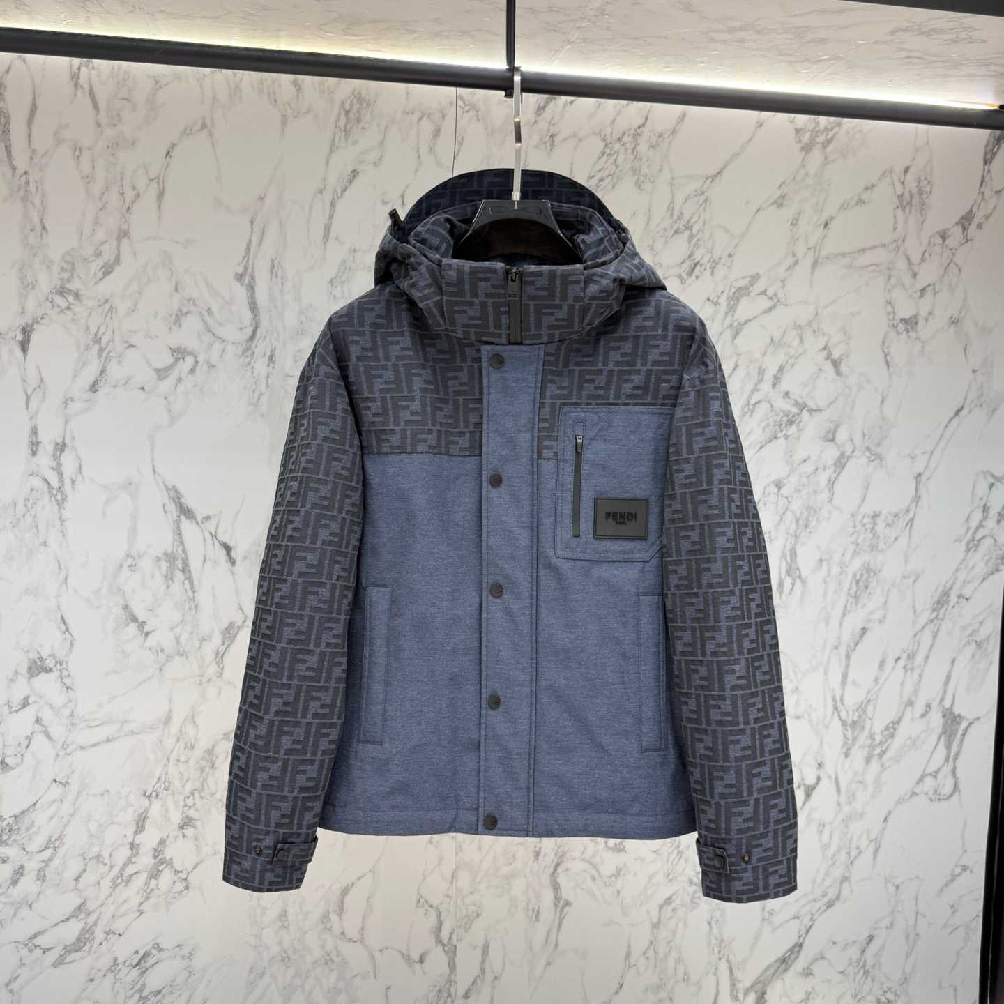 Fendi 'FF Denim Tech' Padded Jacket - DopestKickz