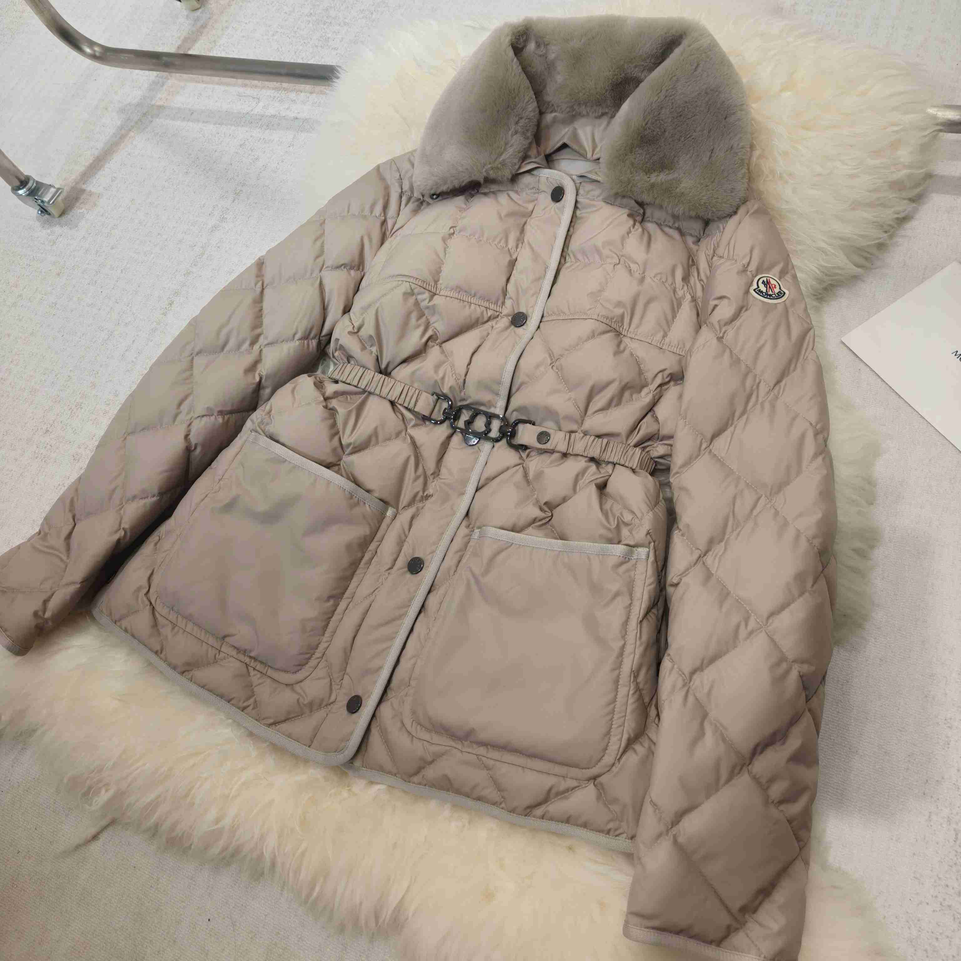 Moncler Cygne Faux Fur-Trimmed Short Down Jacket - DopestKickz