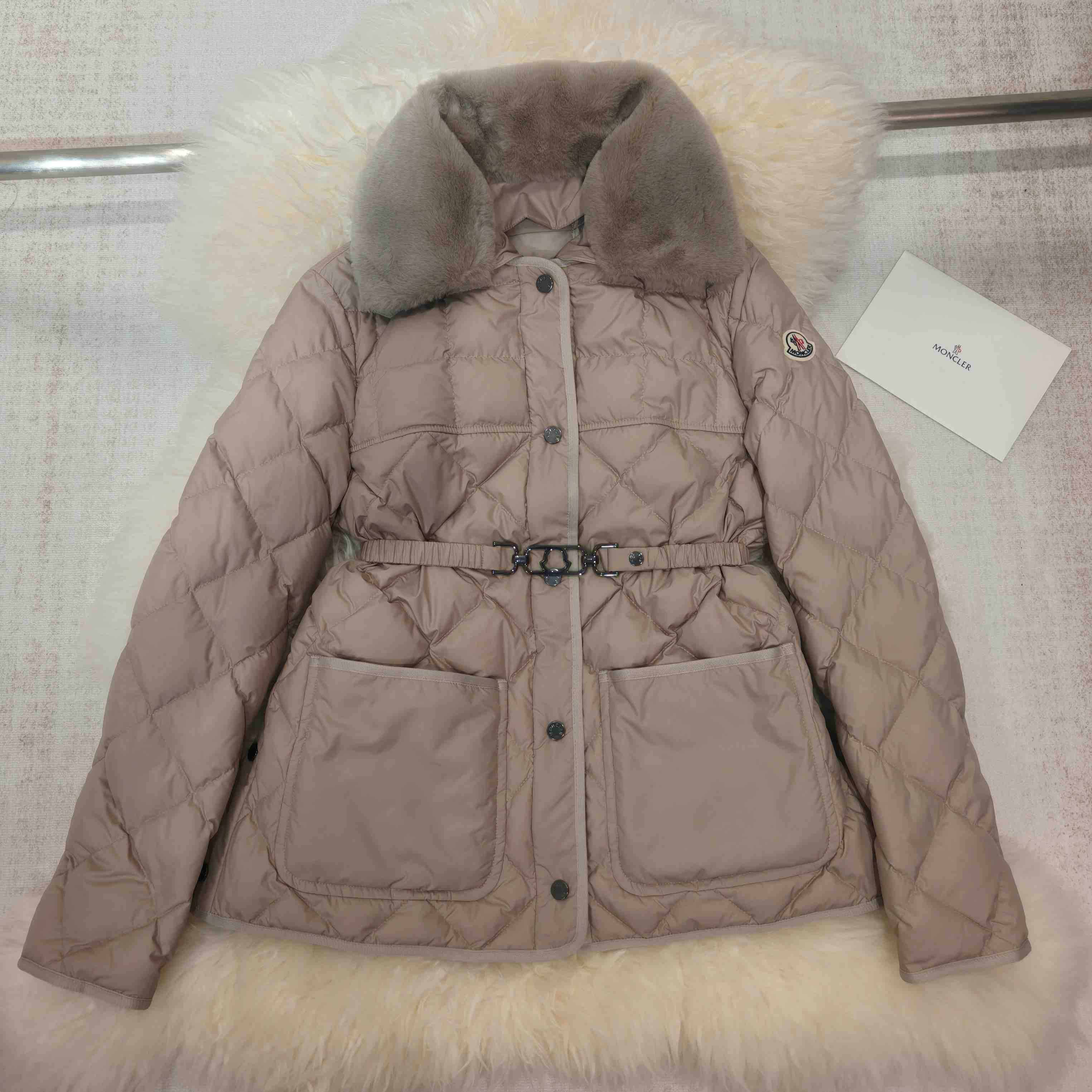 Moncler Cygne Faux Fur-Trimmed Short Down Jacket - DopestKickz