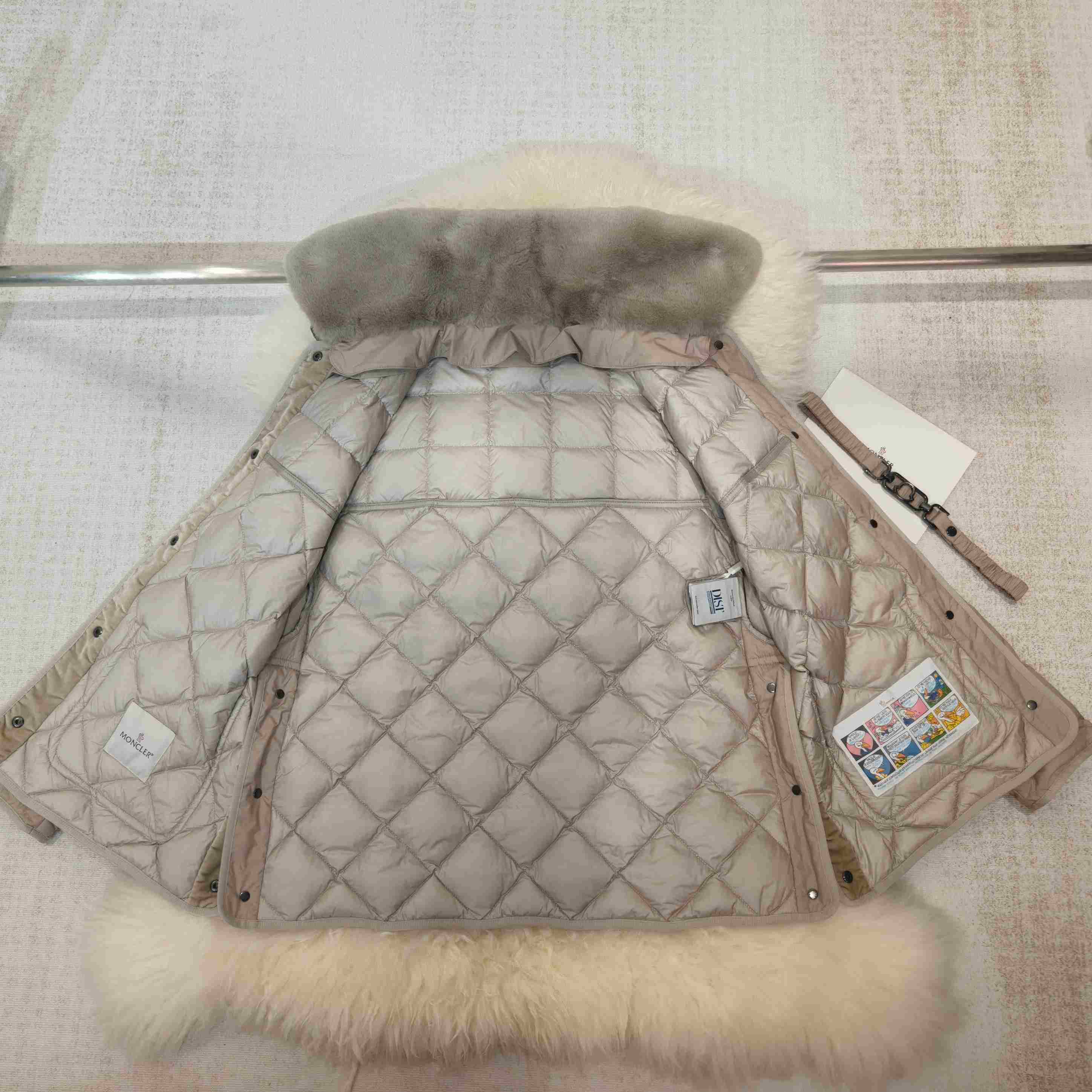 Moncler Cygne Faux Fur-Trimmed Short Down Jacket - DopestKickz