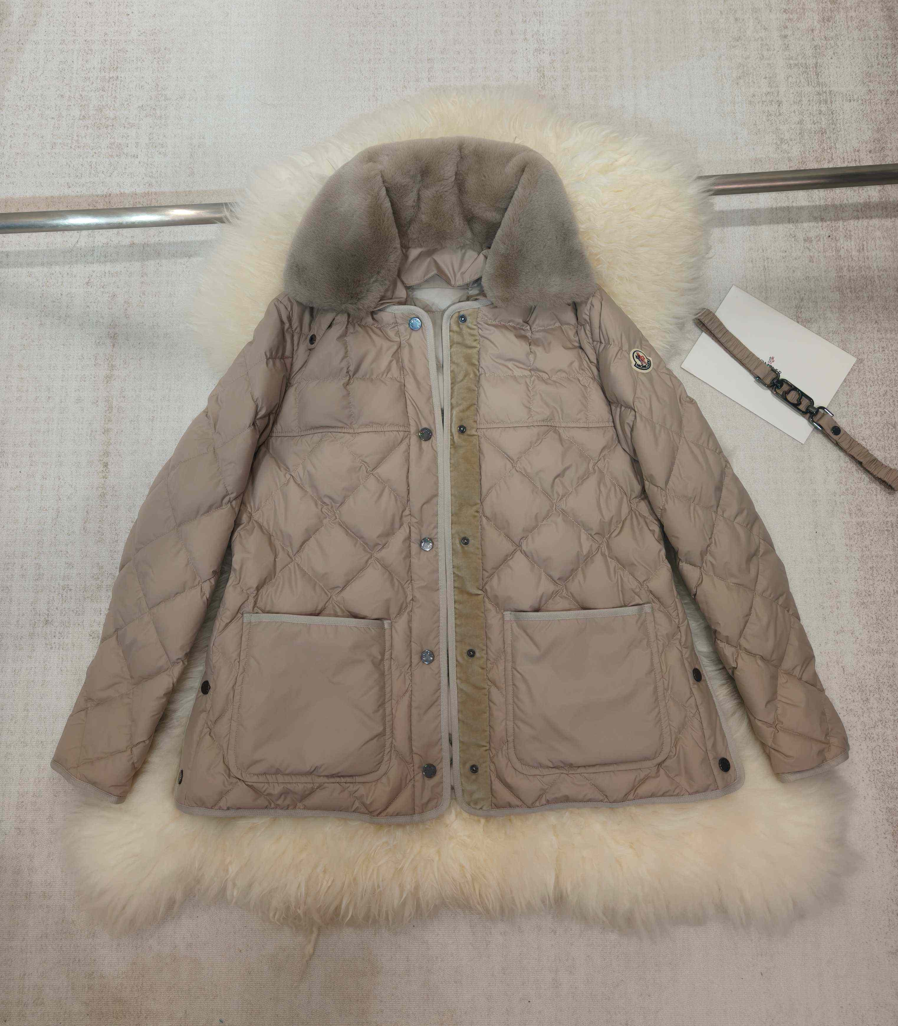 Moncler Cygne Faux Fur-Trimmed Short Down Jacket - DopestKickz