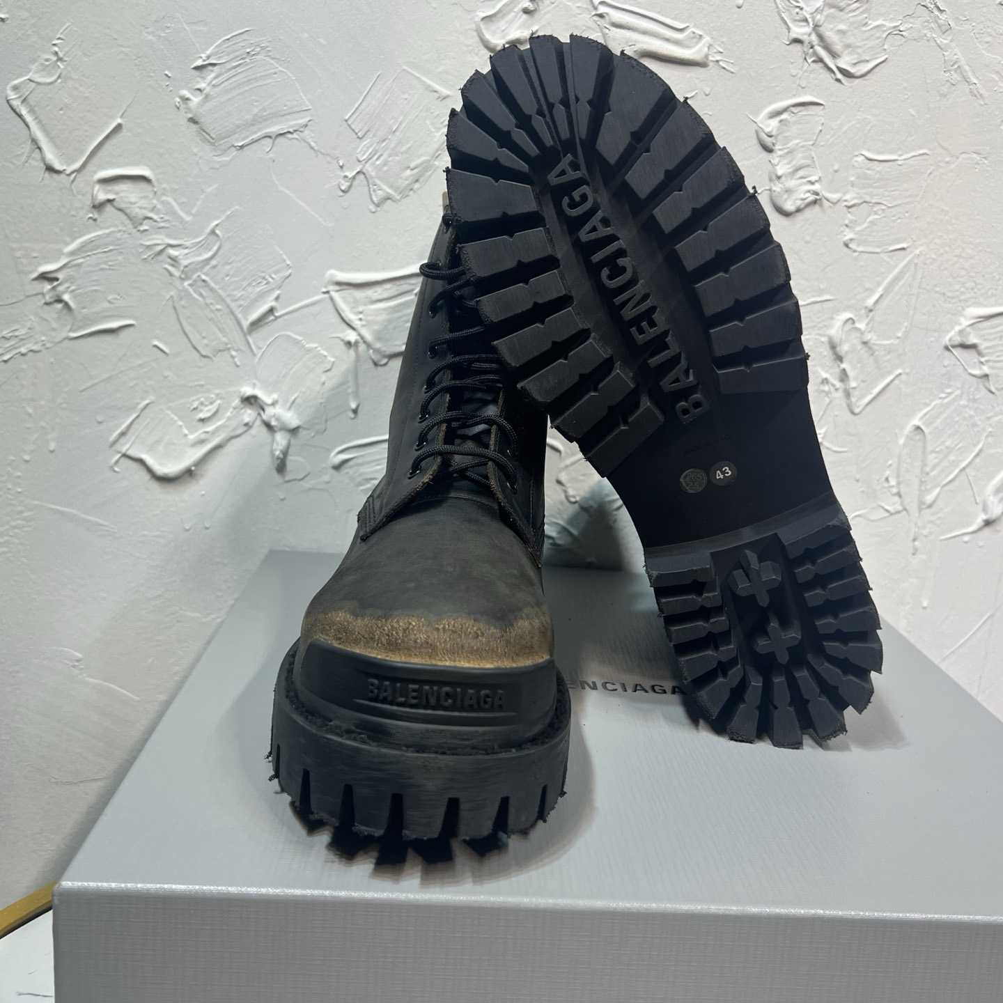 Balenciaga Strike Boot 'Worn-Out - Black Brown' - DopestKickz