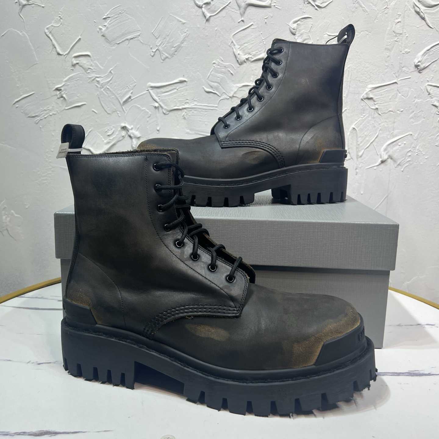Balenciaga Strike Boot 'Worn-Out - Black Brown' - DopestKickz