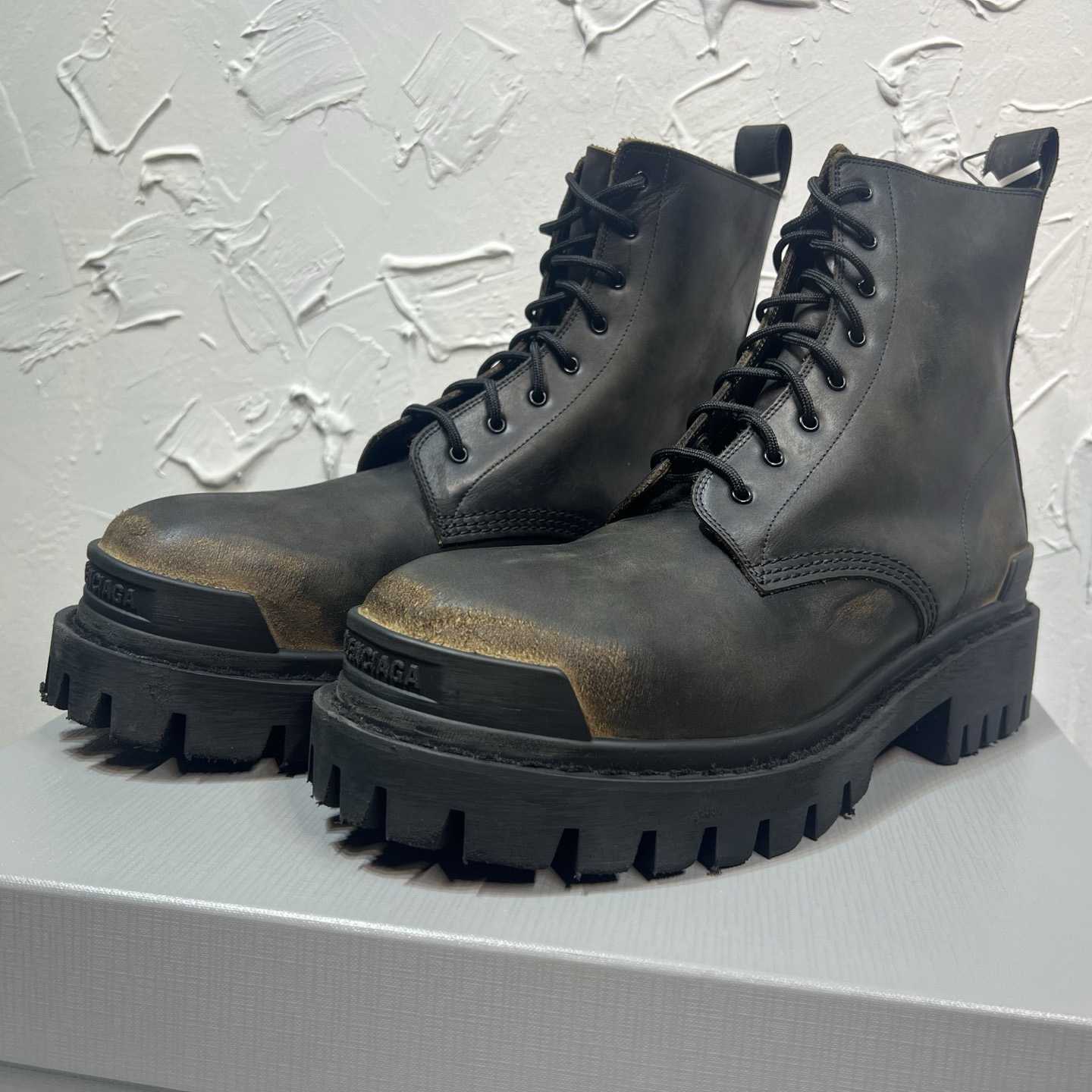 Balenciaga Strike Boot 'Worn-Out - Black Brown' - DopestKickz