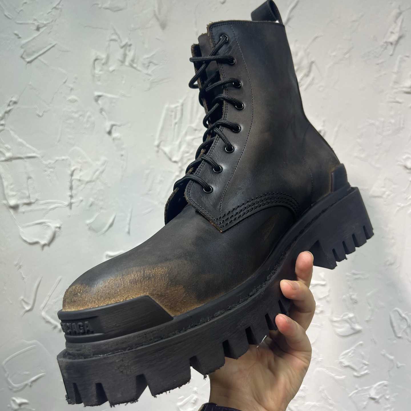 Balenciaga Strike Boot 'Worn-Out - Black Brown' - DopestKickz