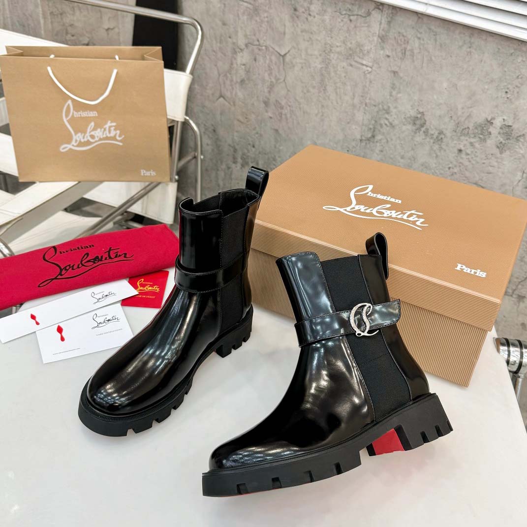 Christian Louboutin CL Chelsea Booty Lug Boots - DopestKickz