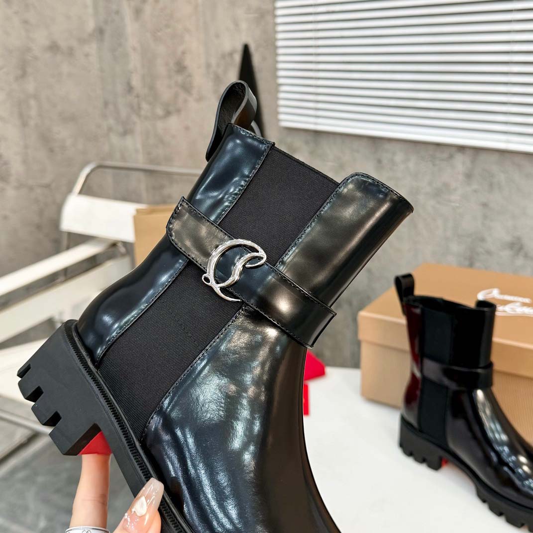 Christian Louboutin CL Chelsea Booty Lug Boots - DopestKickz
