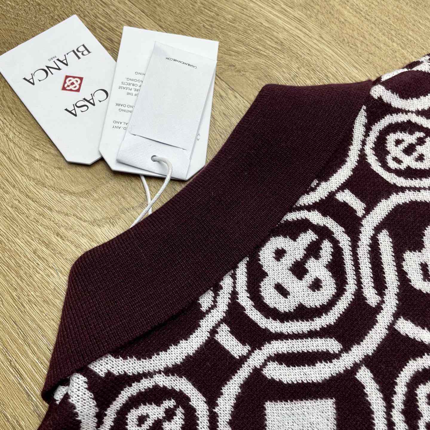 Casablanca Monogram Cotton Knit Polo shirt    Z6027 - DopestKickz