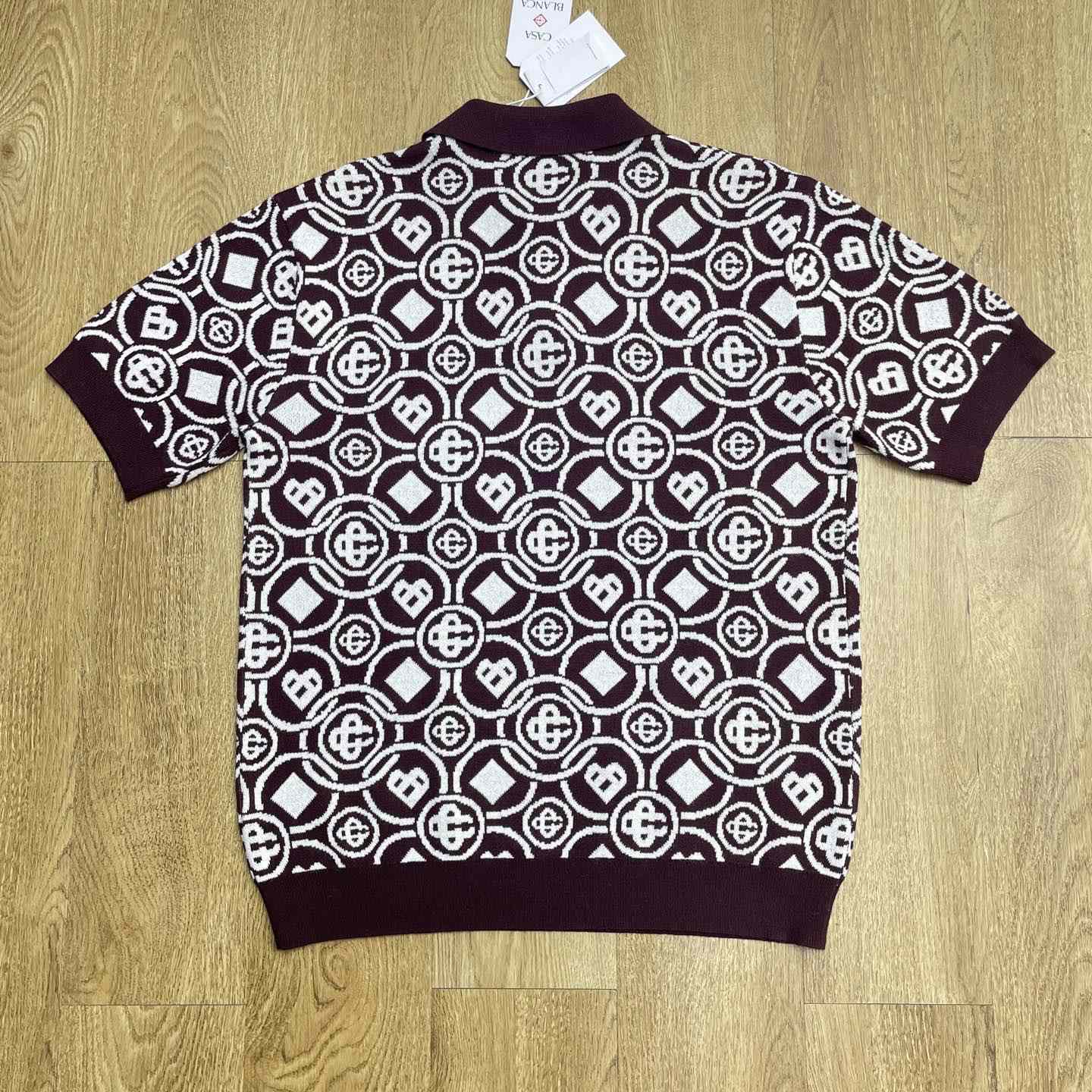 Casablanca Monogram Cotton Knit Polo shirt    Z6027 - DopestKickz