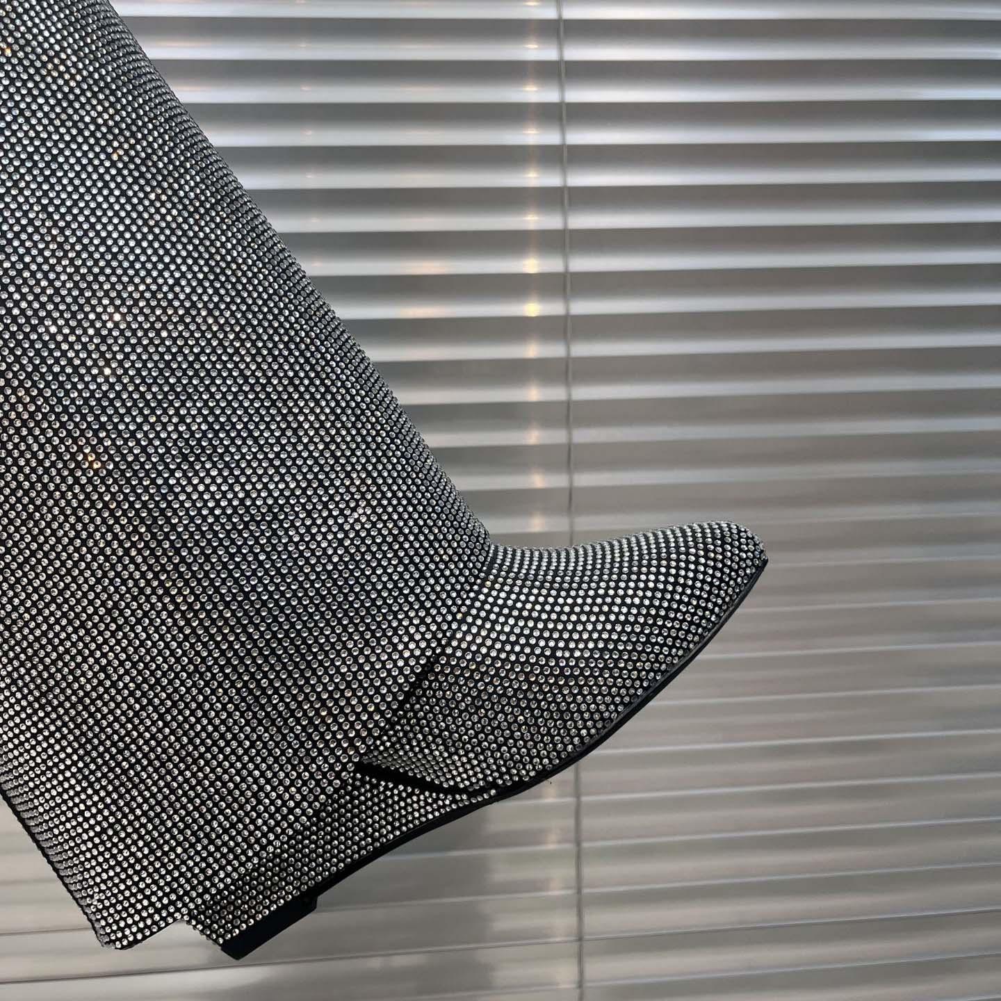 Givenchy Shark Lock Leather Knee-high Boots - DopestKickz