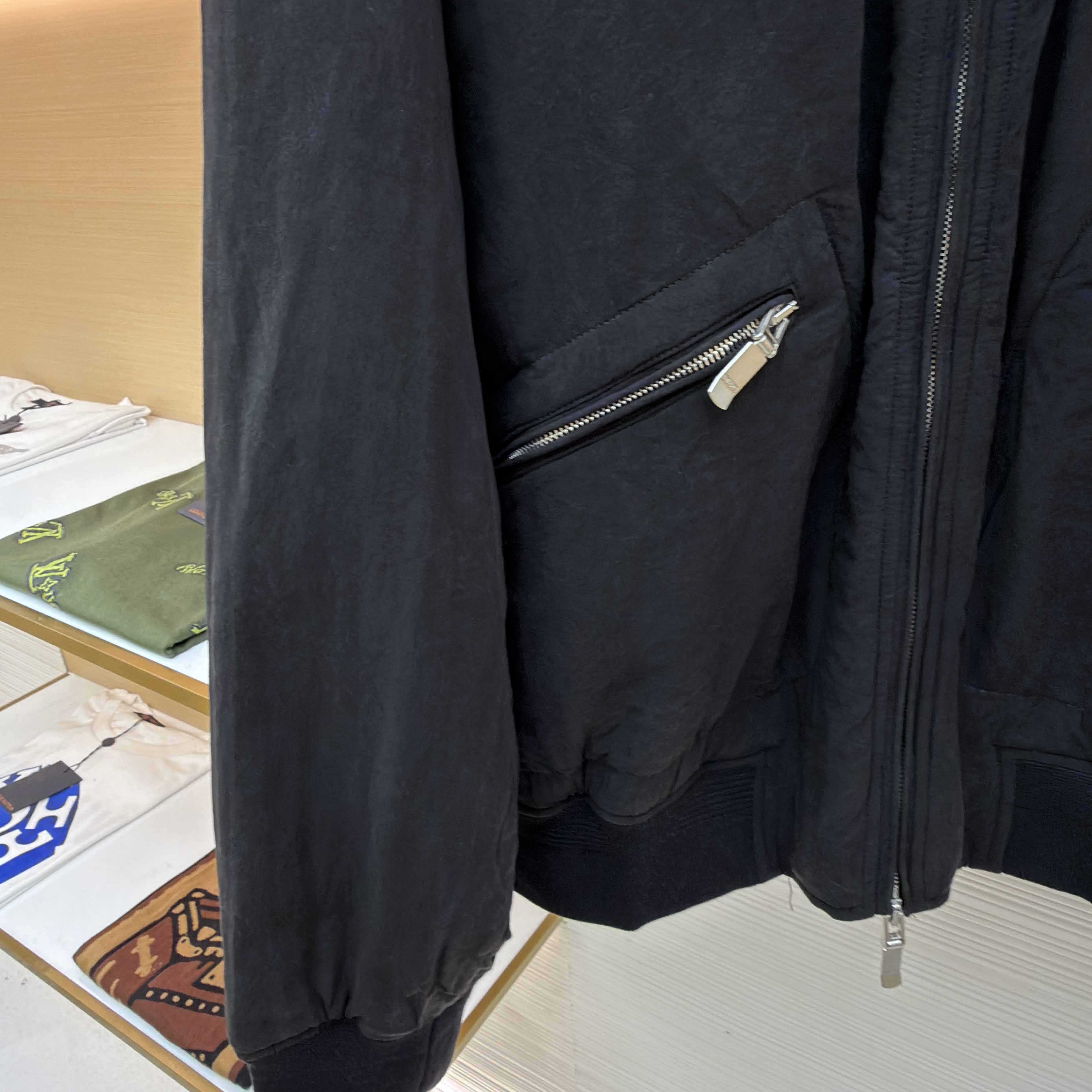 Dior x Stone Island Habotai Silk Blend Bomber Jacket Black  - DopestKickz