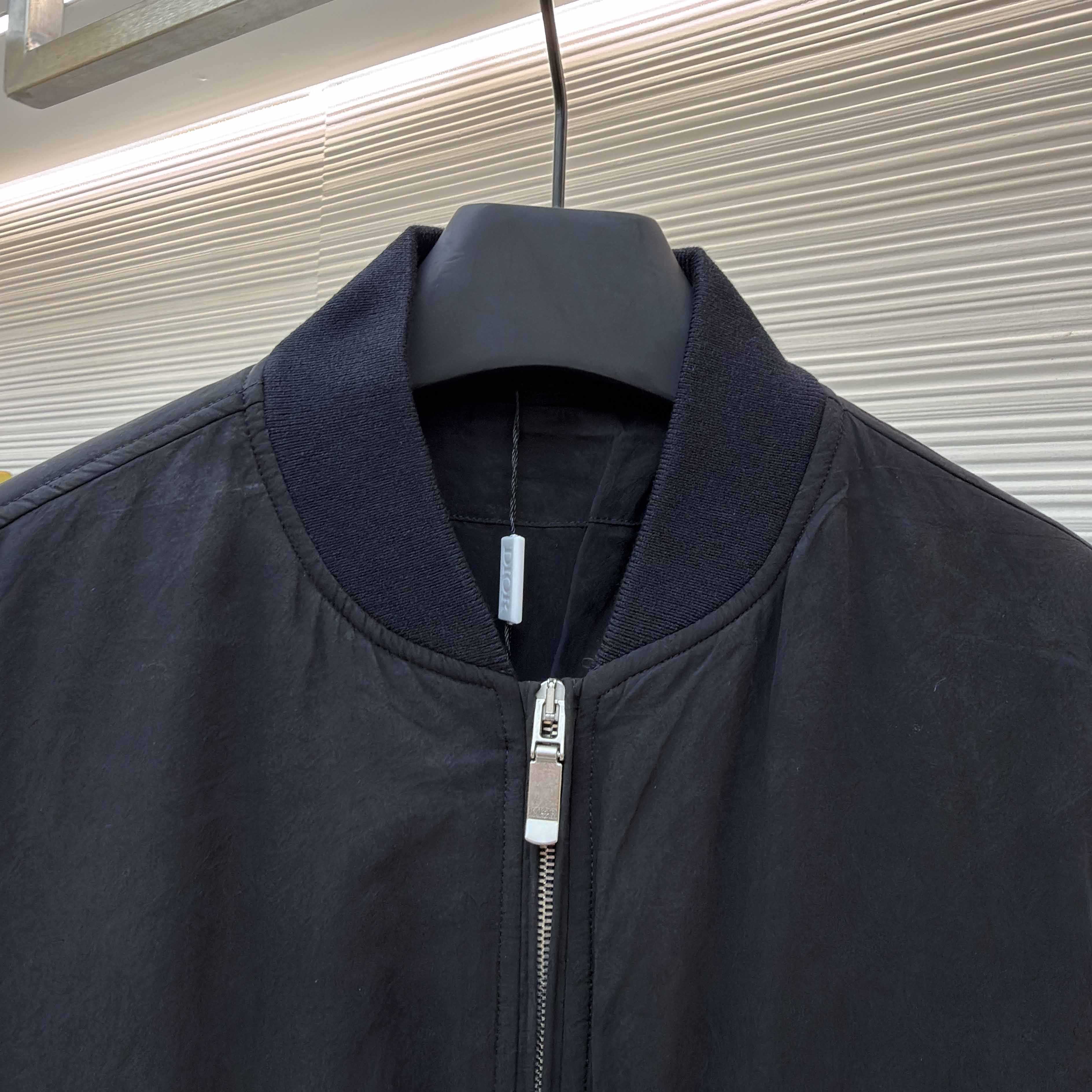 Dior x Stone Island Habotai Silk Blend Bomber Jacket Black  - DopestKickz