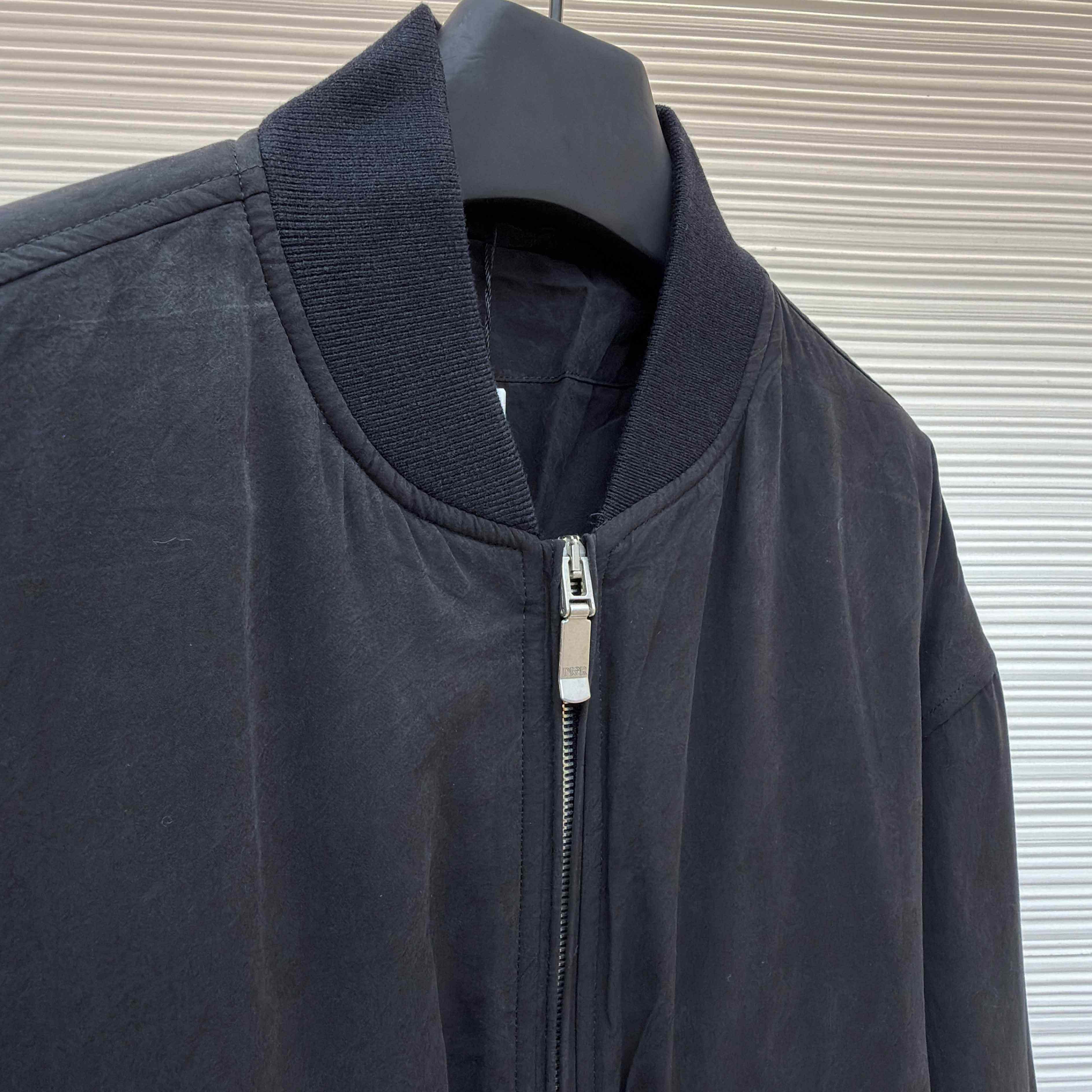 Dior x Stone Island Habotai Silk Blend Bomber Jacket Black  - DopestKickz