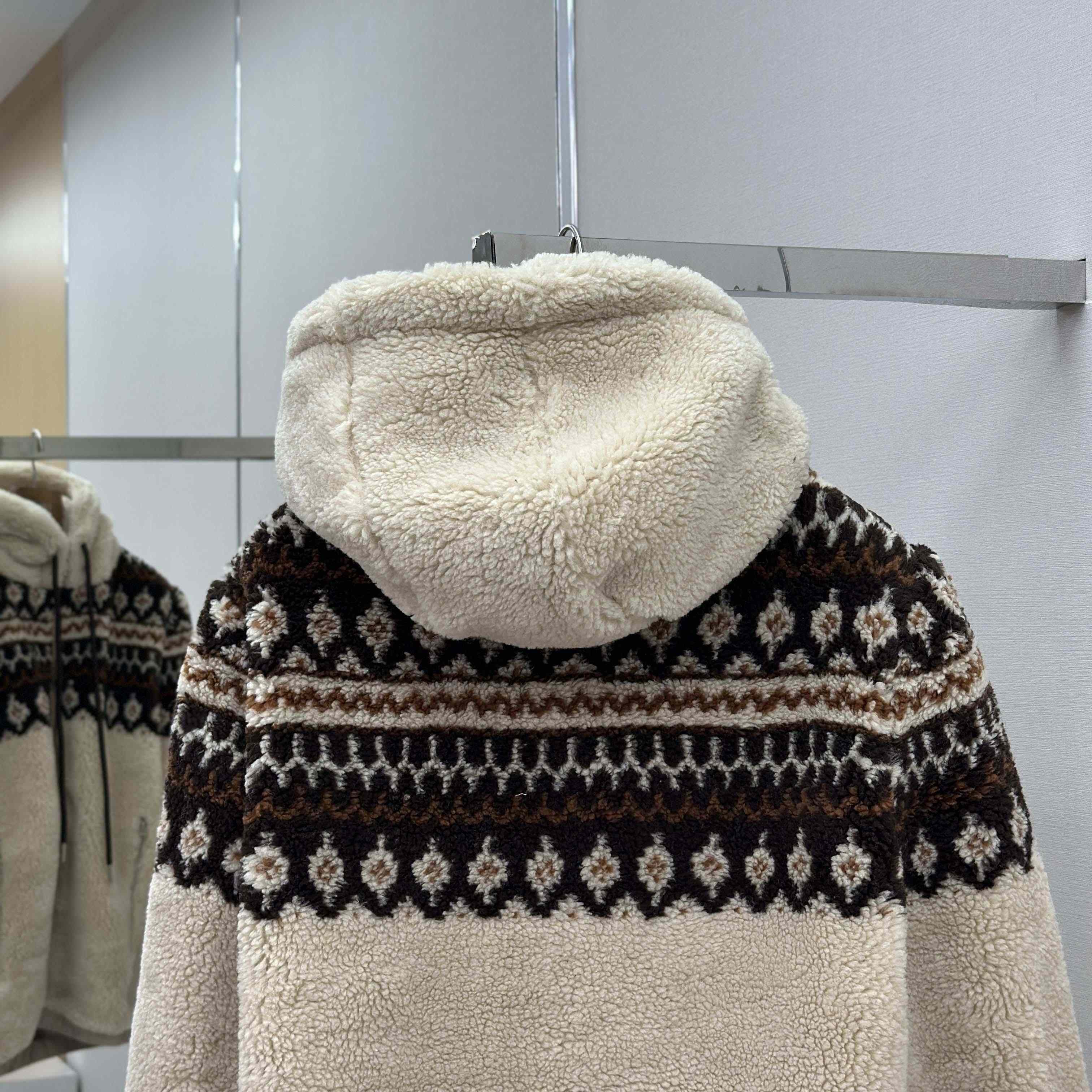 Moncler Geometric Jacquard Wool Blend Hoodie - DopestKickz