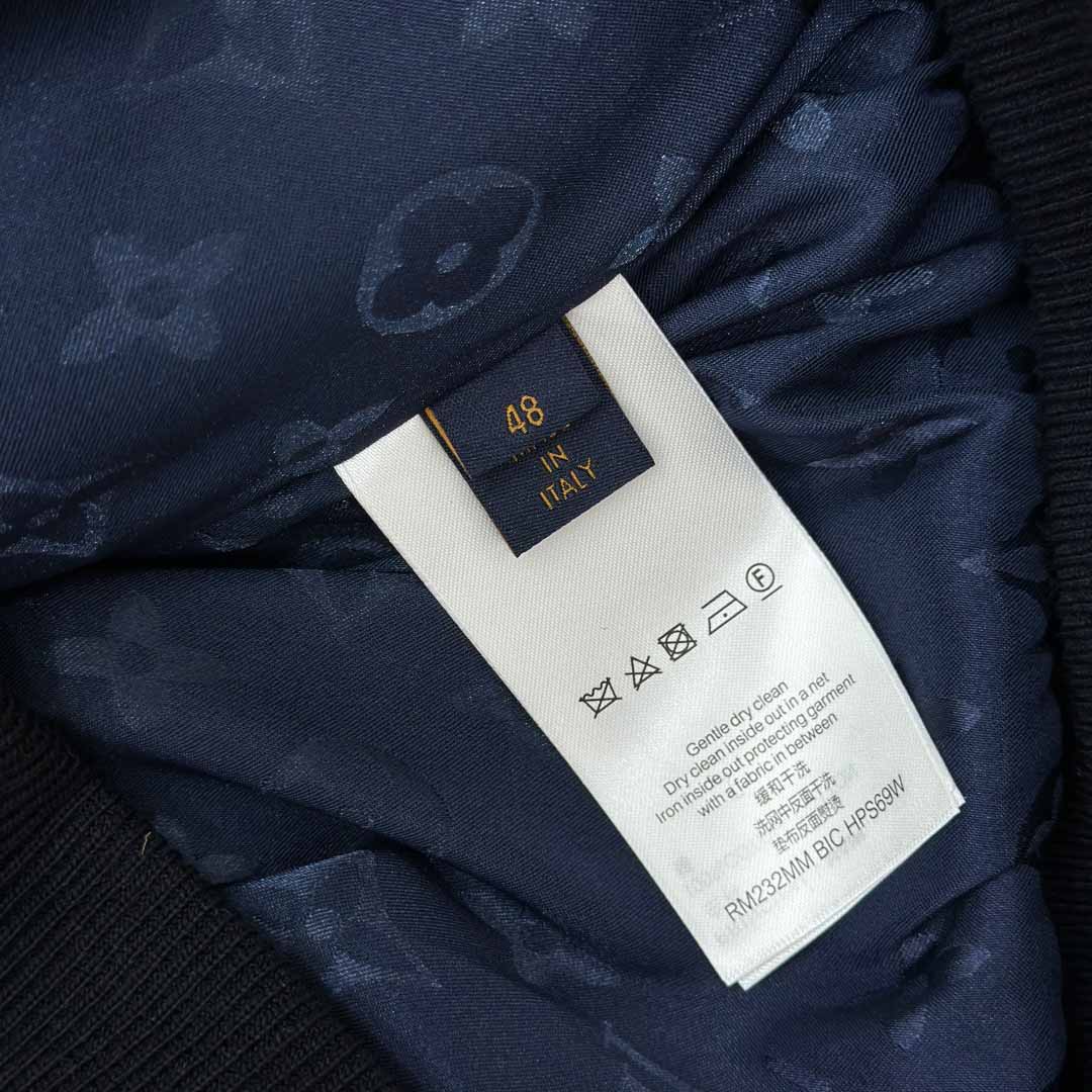 Louis Vuitton Leather Patch Fleece Blouson   1AGLXL - DopestKickz