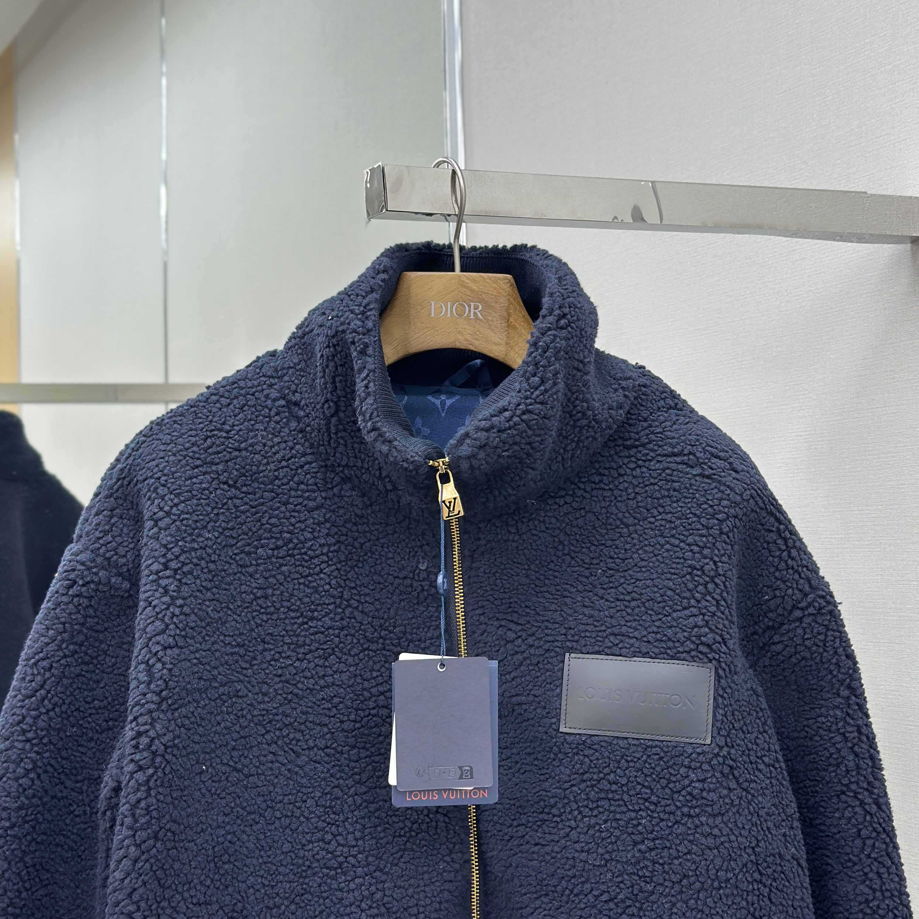 Louis Vuitton Leather Patch Fleece Blouson   1AGLXL - DopestKickz