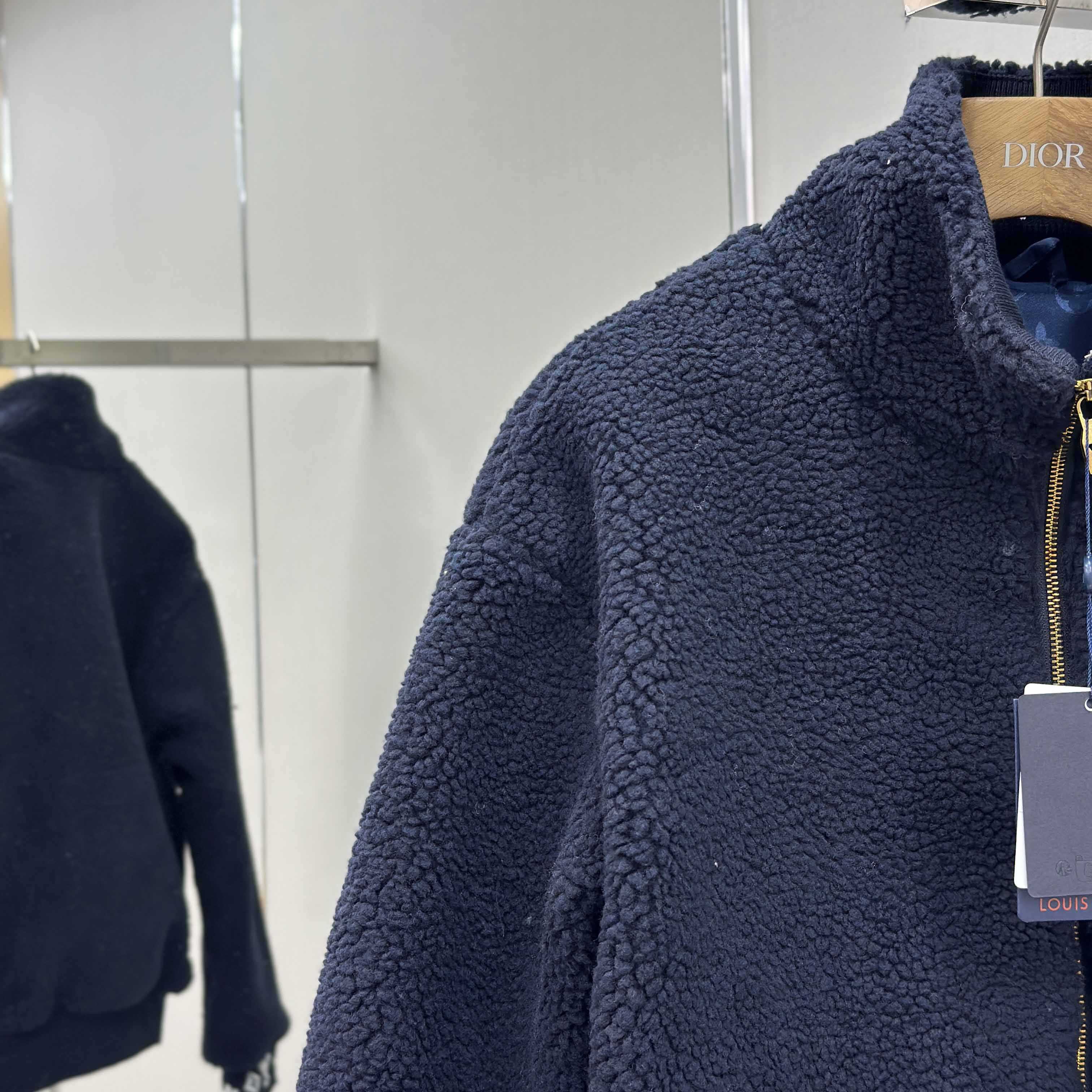 Louis Vuitton Leather Patch Fleece Blouson   1AGLXL - DopestKickz