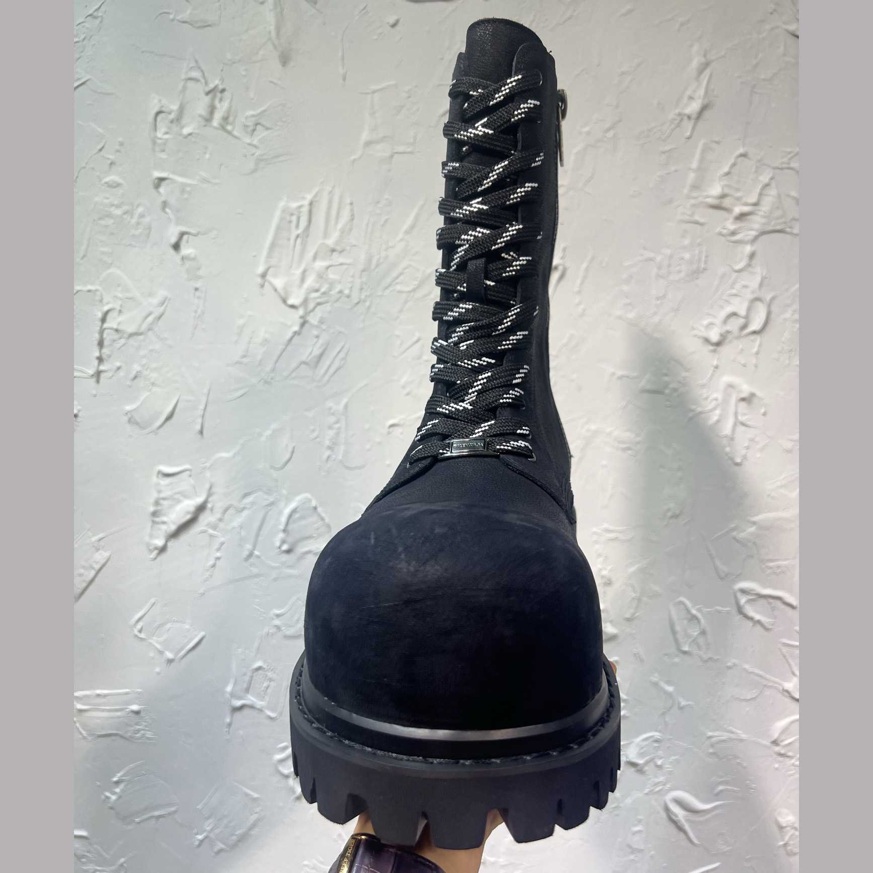 Balenciaga Stomper Zipped Bootie In Black - DopestKickz