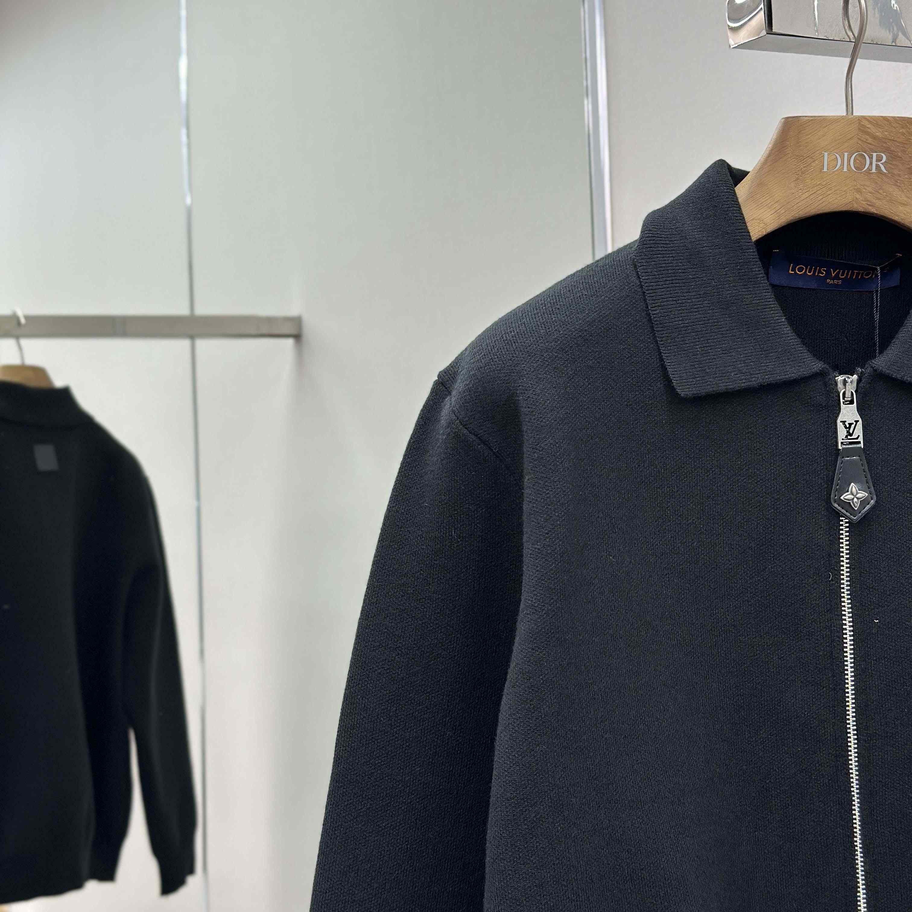 Louis Vuitton Knit Blouson With Leather Details   1AH347 - DopestKickz