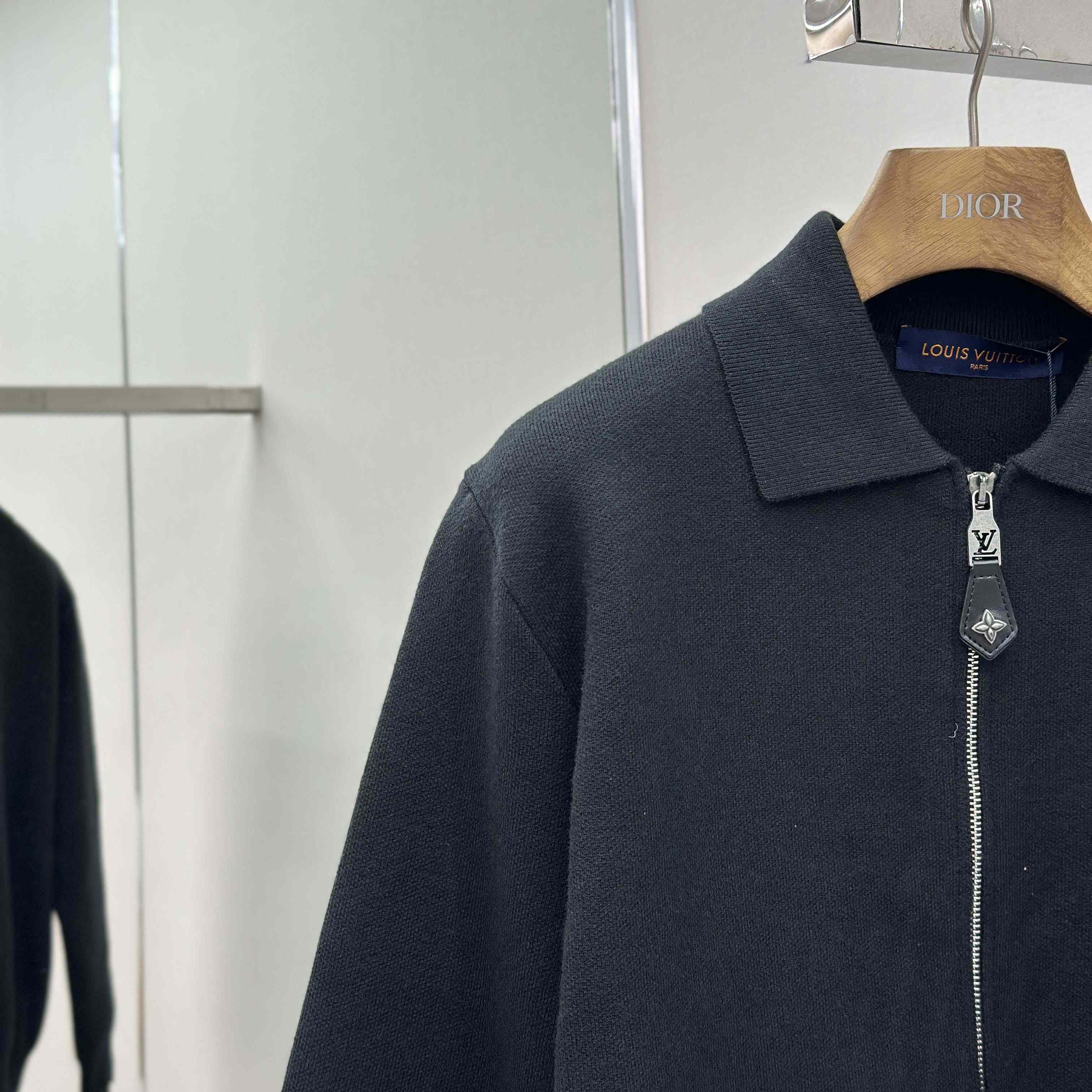 Louis Vuitton Knit Blouson With Leather Details   1AH347 - DopestKickz