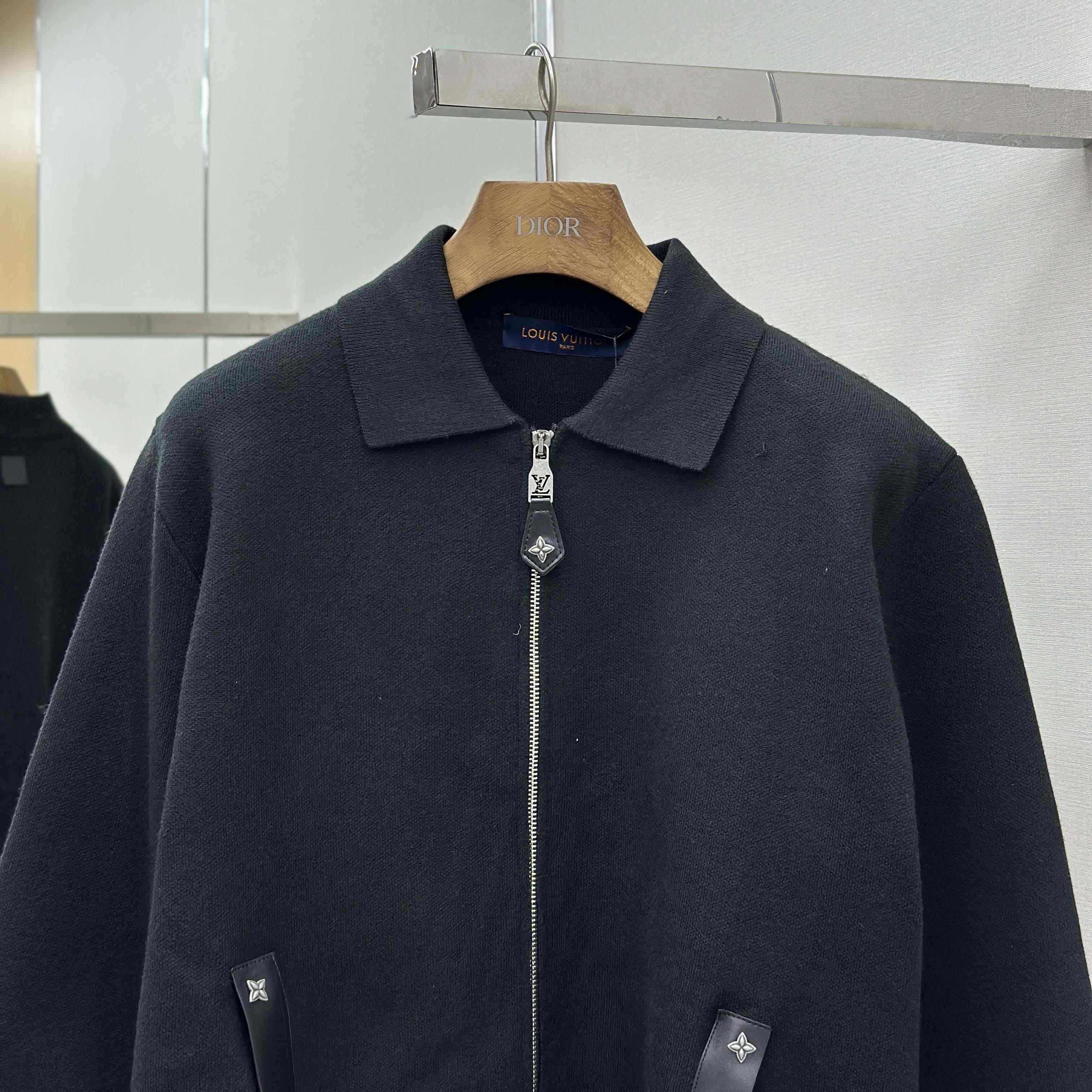 Louis Vuitton Knit Blouson With Leather Details   1AH347 - DopestKickz