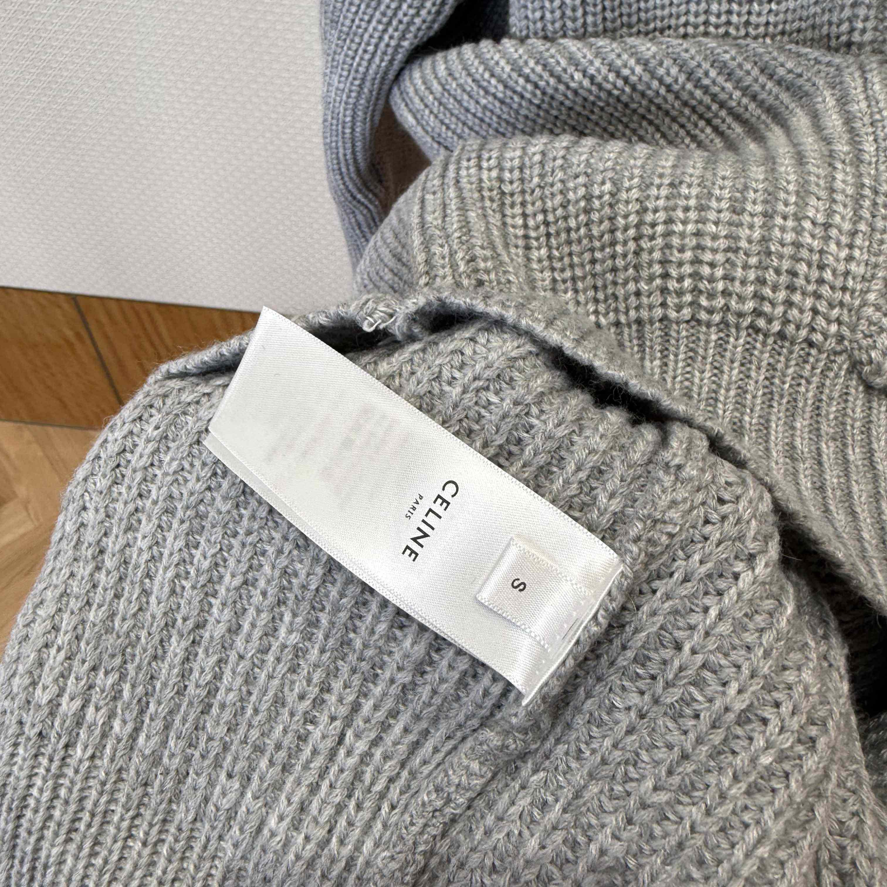 Celine Hooded Sweater In Ribbed Wool - DopestKickz
