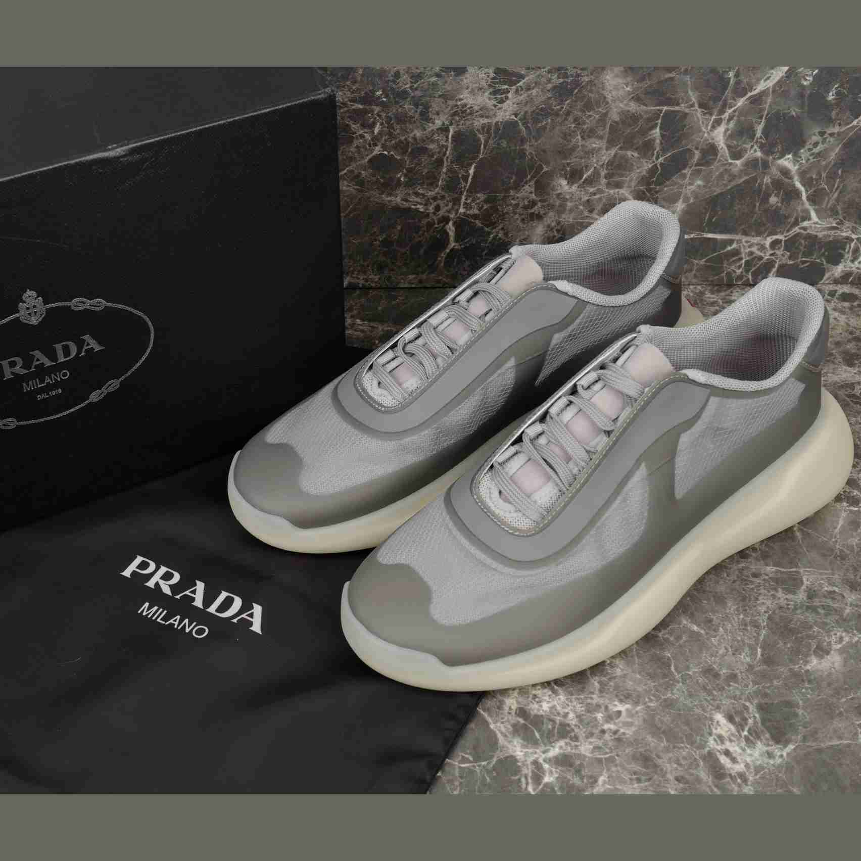 Prada America's Cup Re-Nylon And Bike Fabric Sneakers - DopestKickz