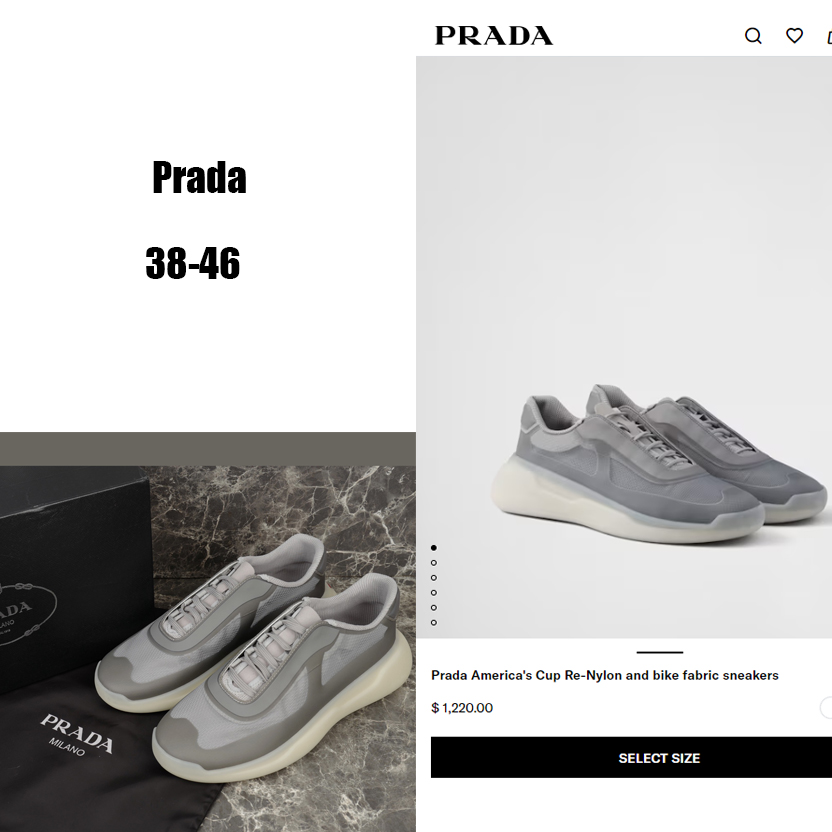 Prada America's Cup Re-Nylon And Bike Fabric Sneakers - DopestKickz