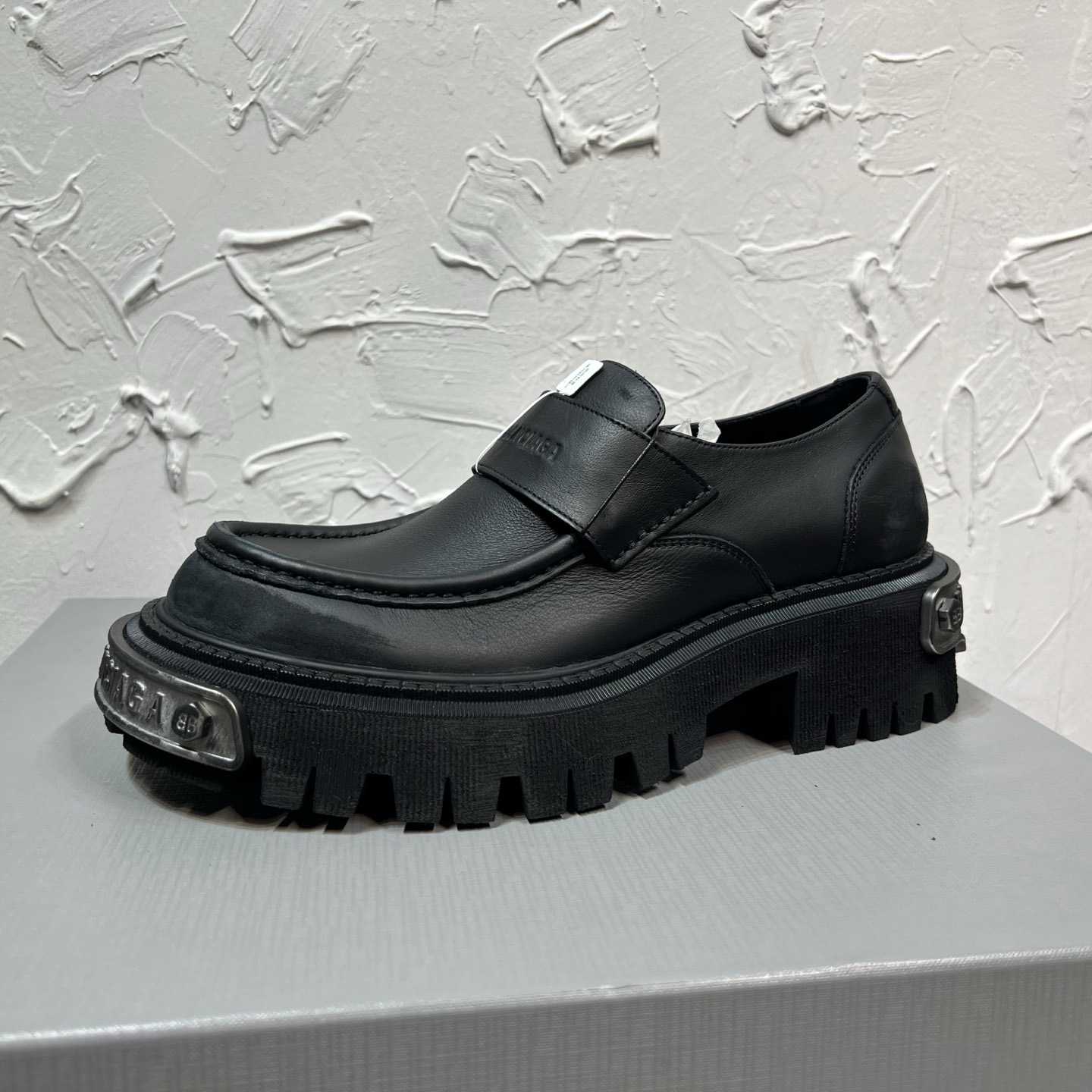 Balenciaga Tractor Loafer In Black - DopestKickz
