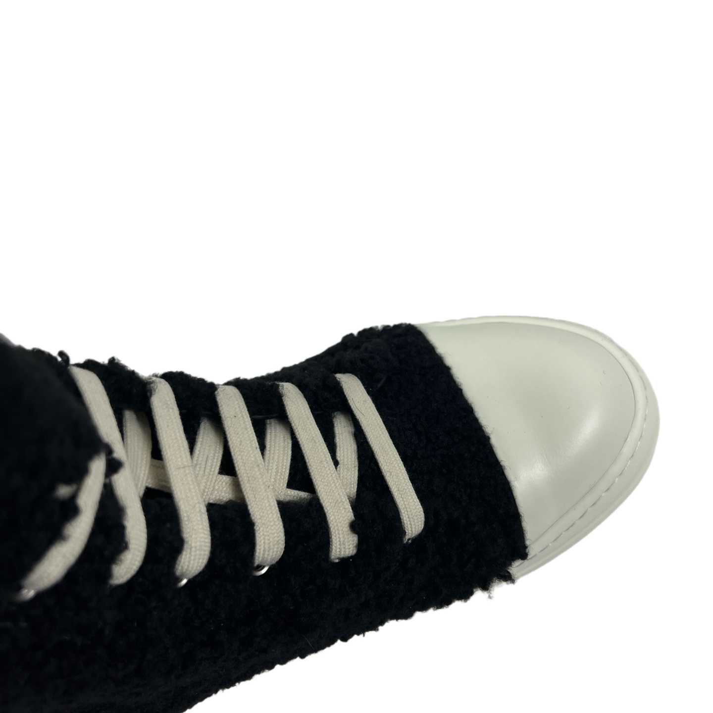 Rick Owens Fur High Top Sneakers - DopestKickz