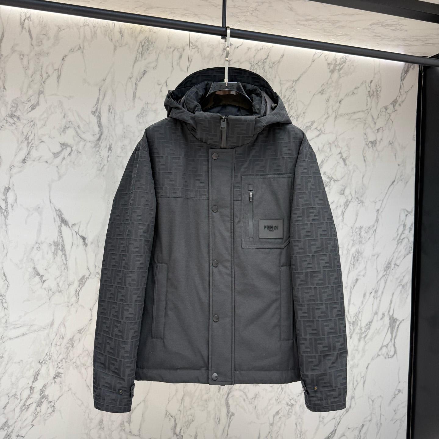 Fendi 'FF Denim Tech' Padded Jacket - DopestKickz