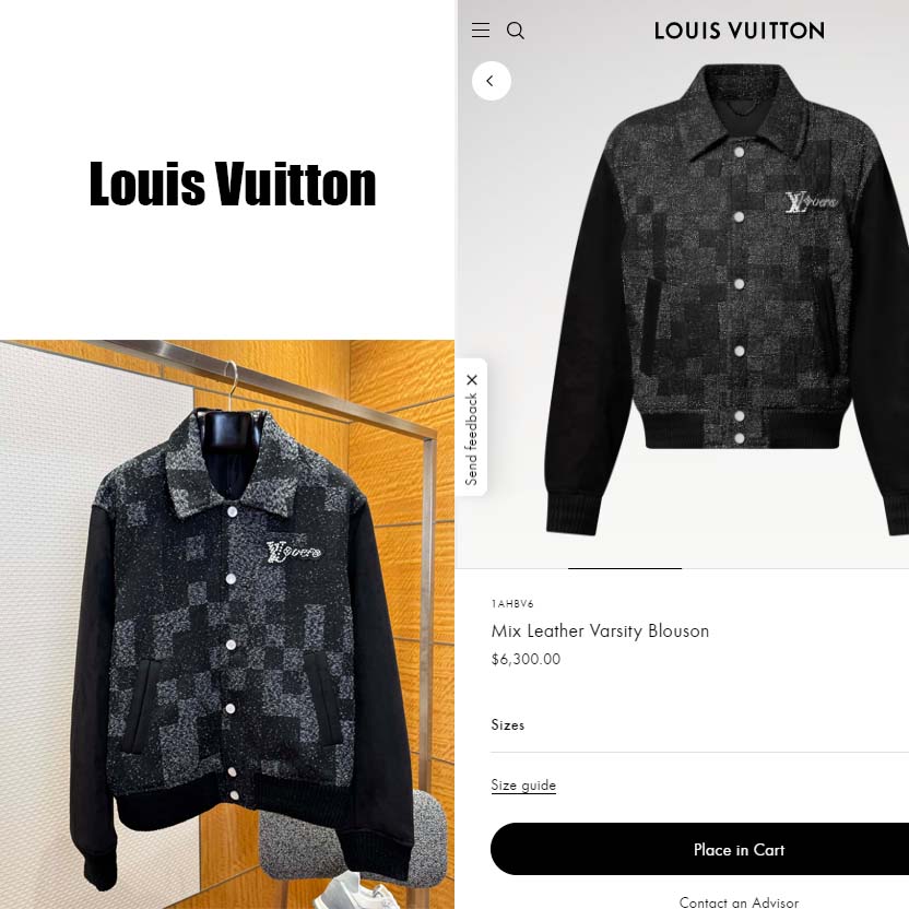 Louis Vuitton Mix Leather Varsity Blouson   1AHBV6 - DopestKickz
