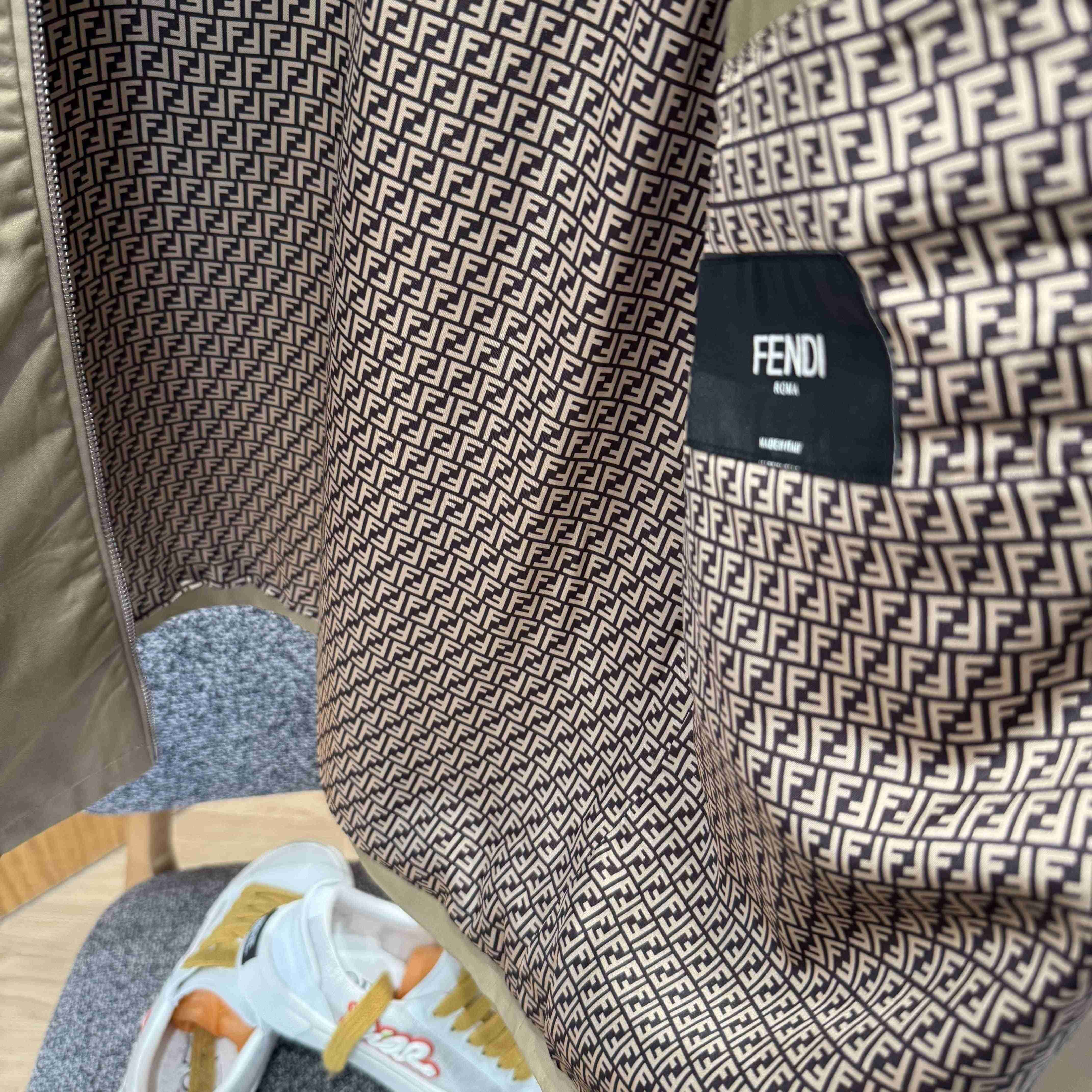 Fendi Beige Gabardine Blouson - DopestKickz