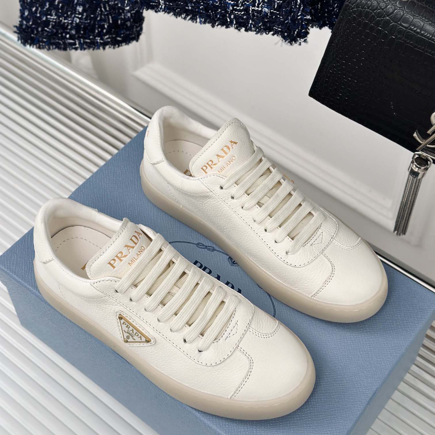 Prada Leather Sneaker - DopestKickz