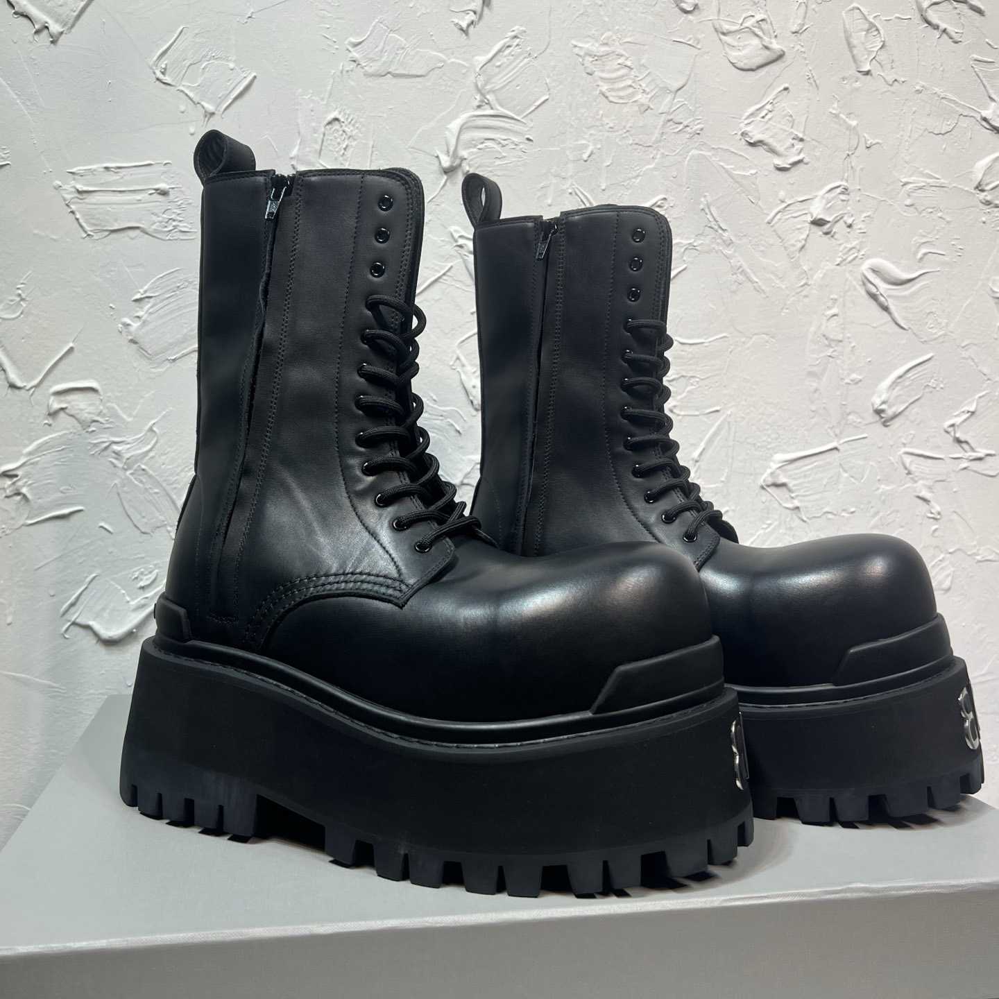 Balenciaga Strike Platform Bootie In Black - DopestKickz