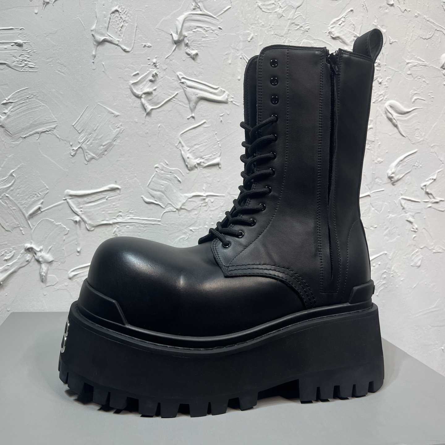 Balenciaga Strike Platform Bootie In Black - DopestKickz