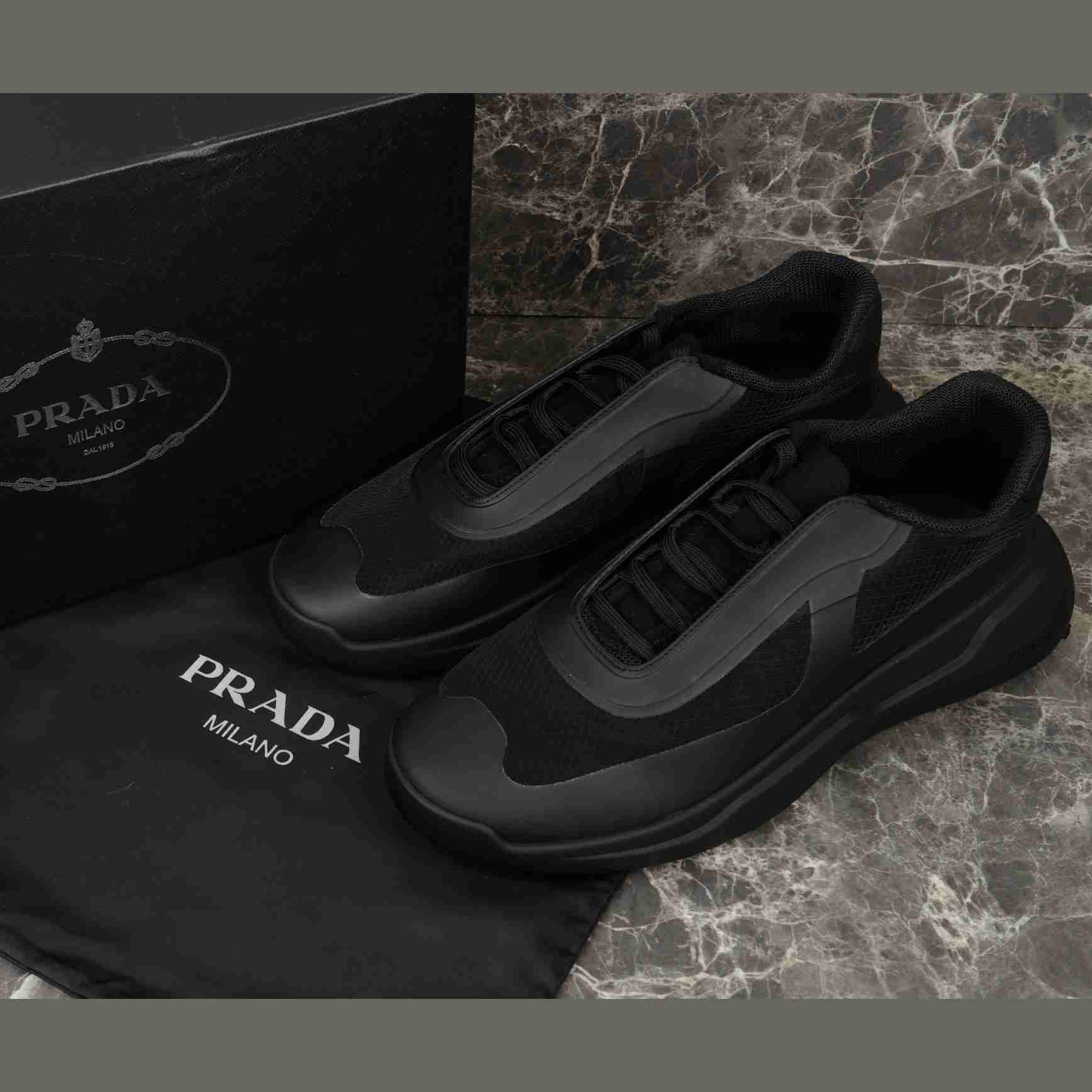 Prada America's Cup Re-Nylon And Bike Fabric Sneakers - DopestKickz