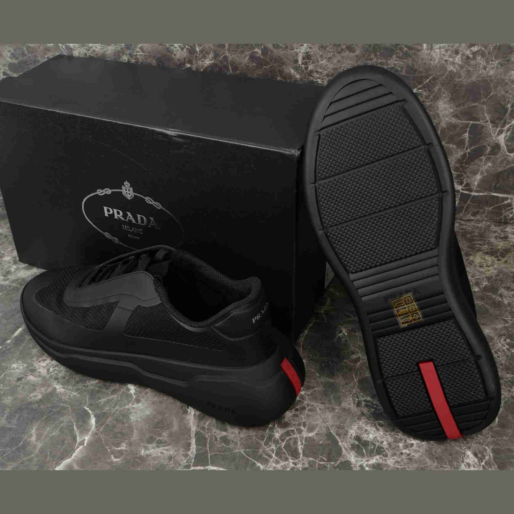 Prada America's Cup Re-Nylon And Bike Fabric Sneakers - DopestKickz
