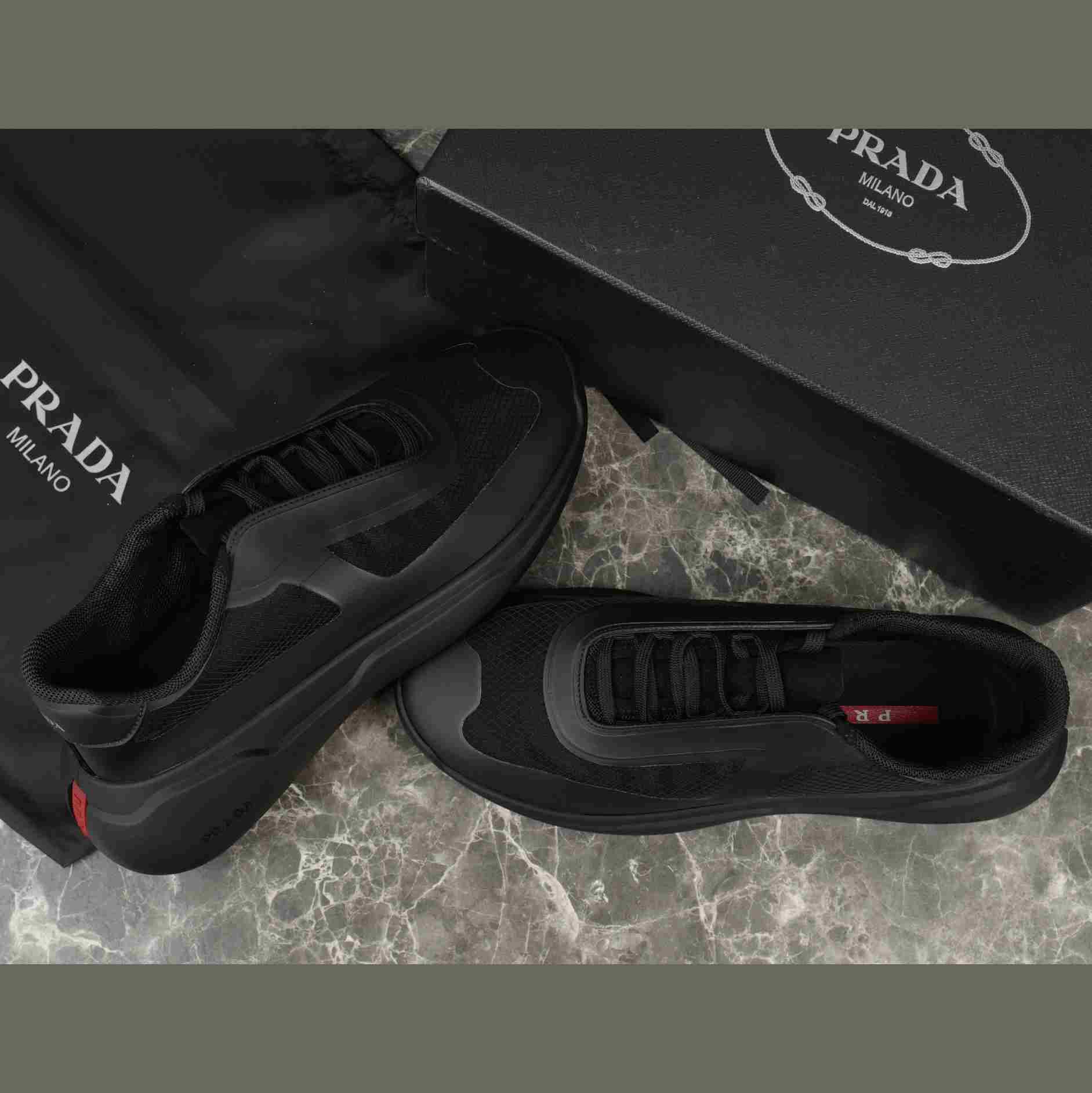 Prada America's Cup Re-Nylon And Bike Fabric Sneakers - DopestKickz
