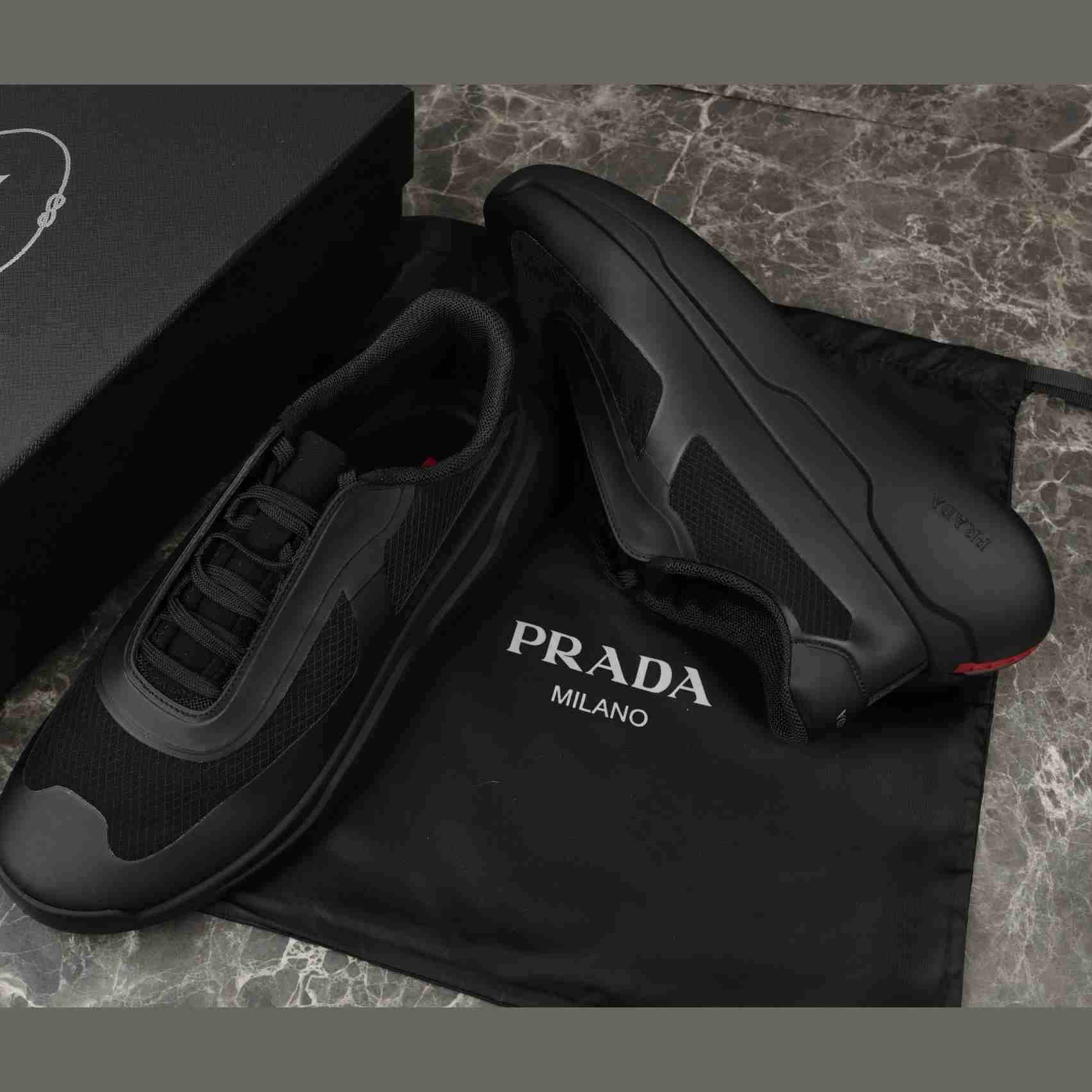 Prada America's Cup Re-Nylon And Bike Fabric Sneakers - DopestKickz