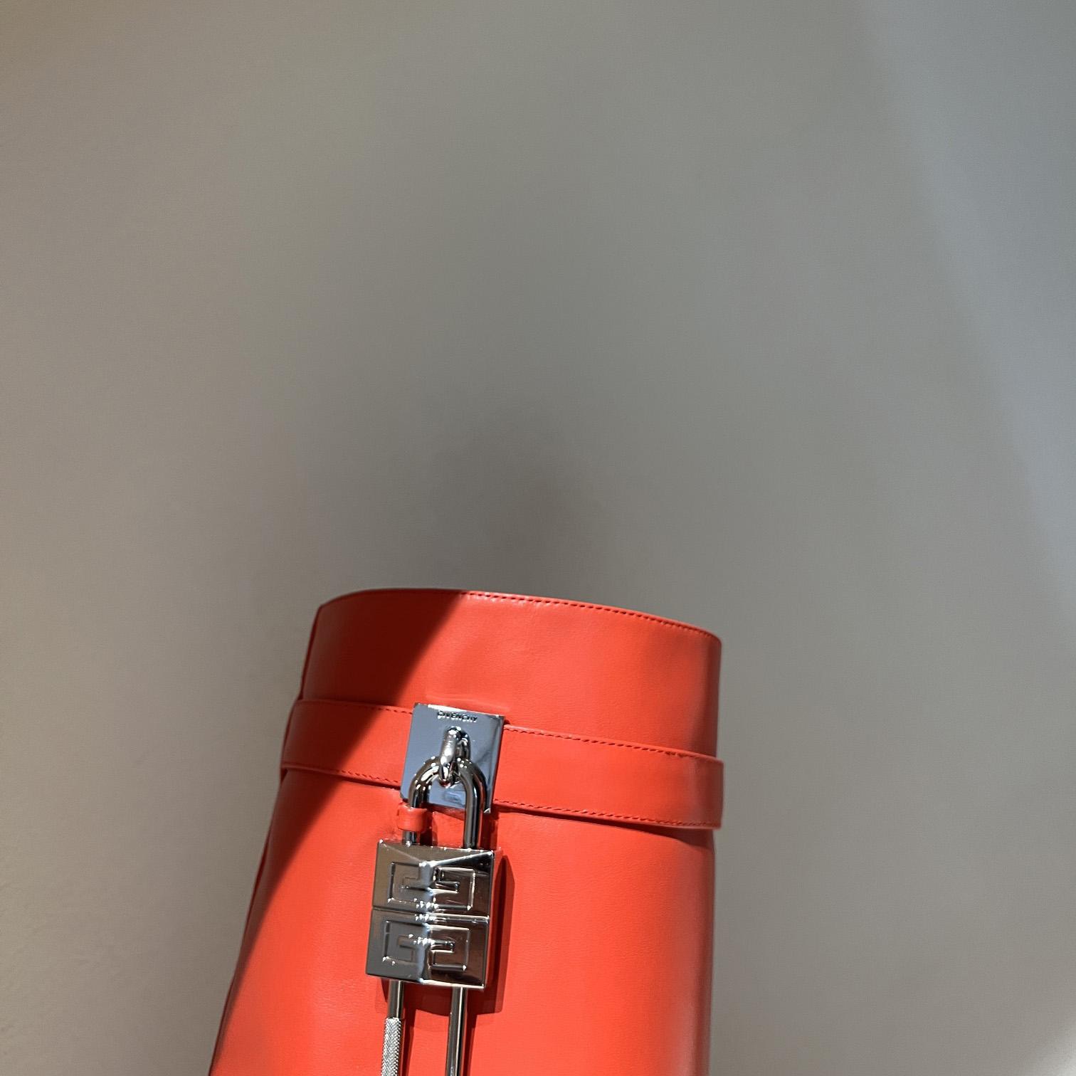 Givenchy Shark Lock Leather Knee-high Boots - DopestKickz