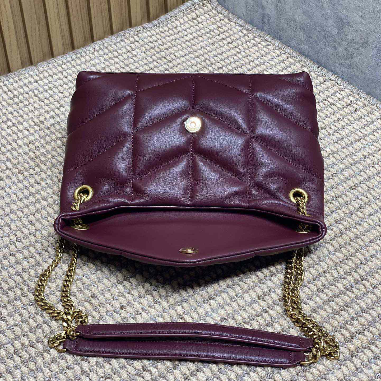 Saint Laurent Puffer Medium In Shiny Leather - DopestKickz