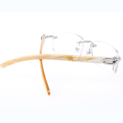 Cartier CT_3524012 White Buffalo Eyeglasses In Silver - DopestKickz