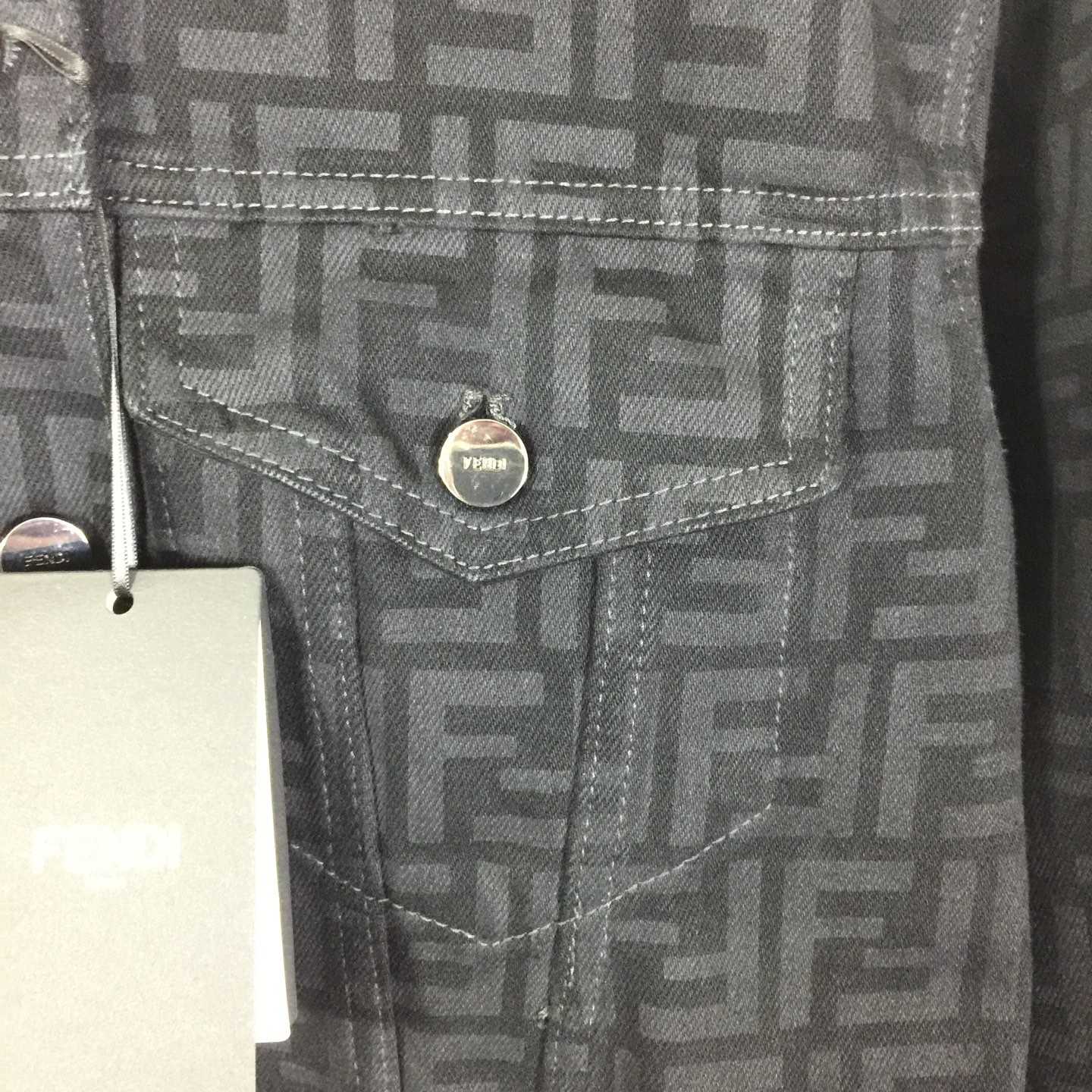 Fendi Black FF Denim Jacket - DopestKickz