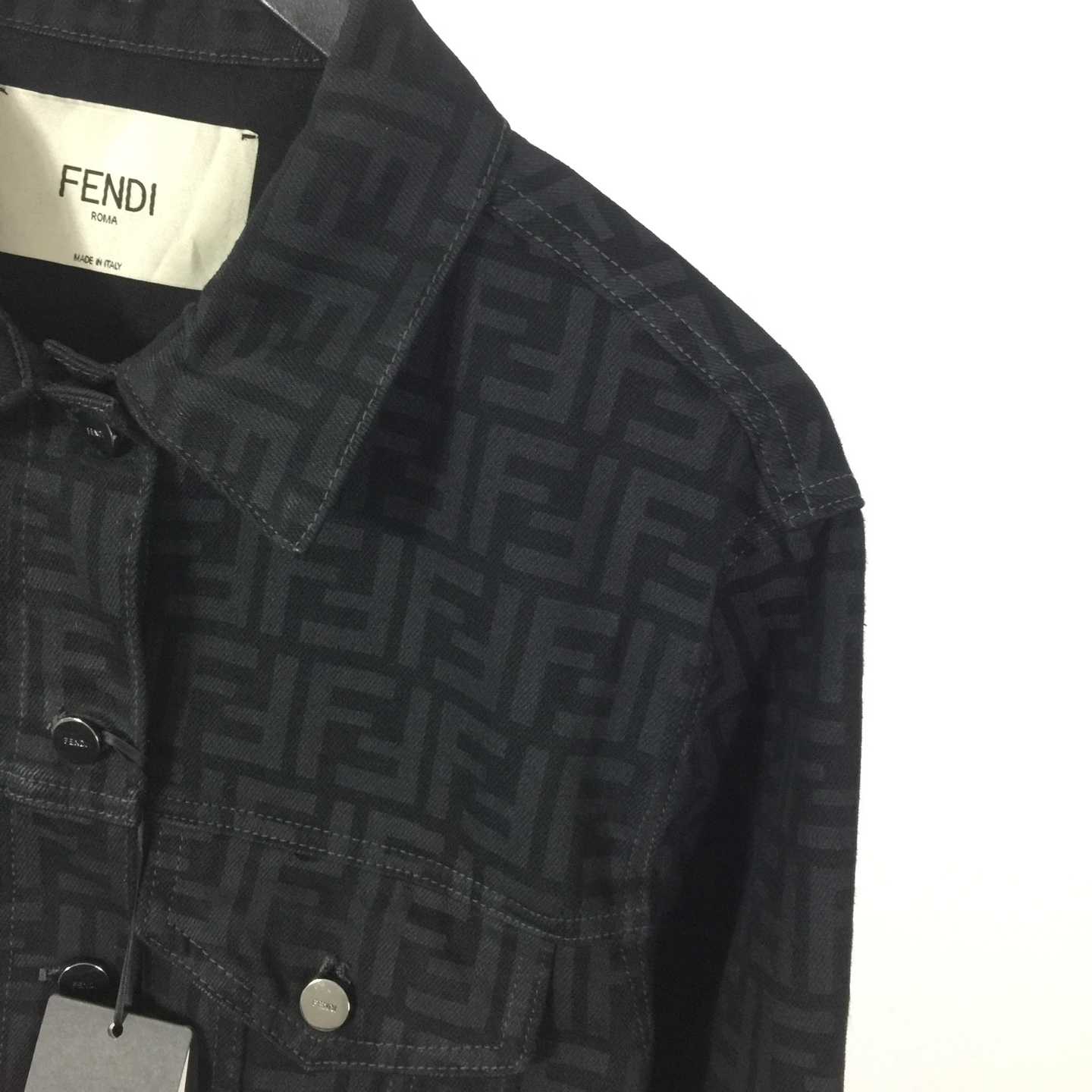Fendi Black FF Denim Jacket - DopestKickz