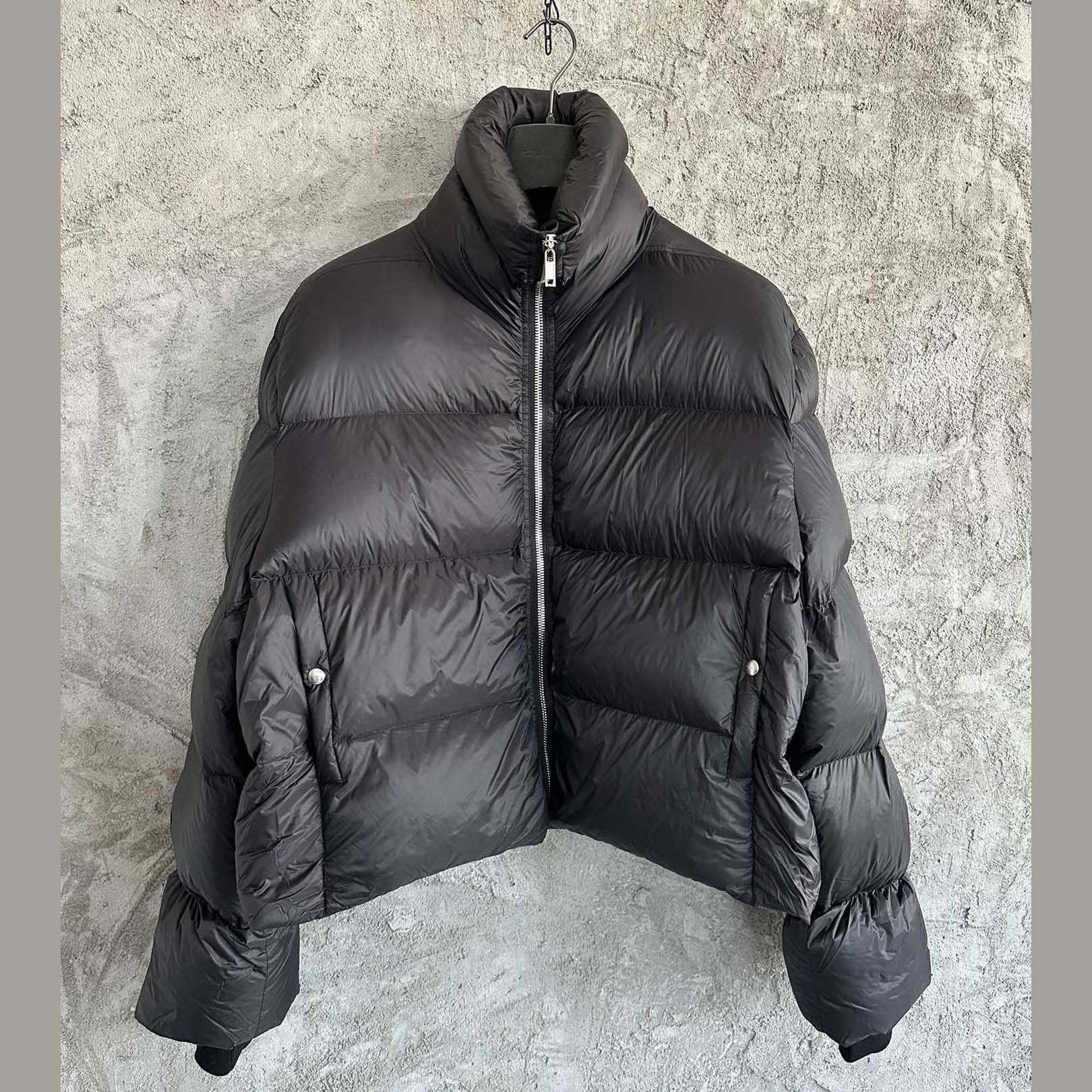 Rick Owens Turtle Nylon Cropped Puffer Jacket  - DopestKickz