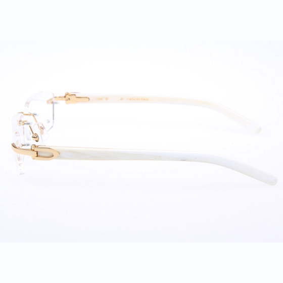 Cartier CT_3524012 White Buffalo Eyeglasses In Gold - DopestKickz