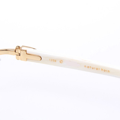 Cartier CT_3524012 White Buffalo Eyeglasses In Gold - DopestKickz