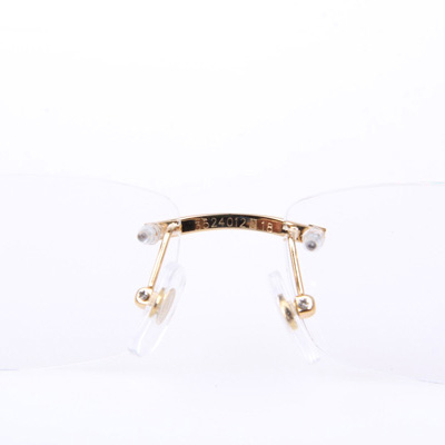 Cartier CT_3524012 White Buffalo Eyeglasses In Gold - DopestKickz